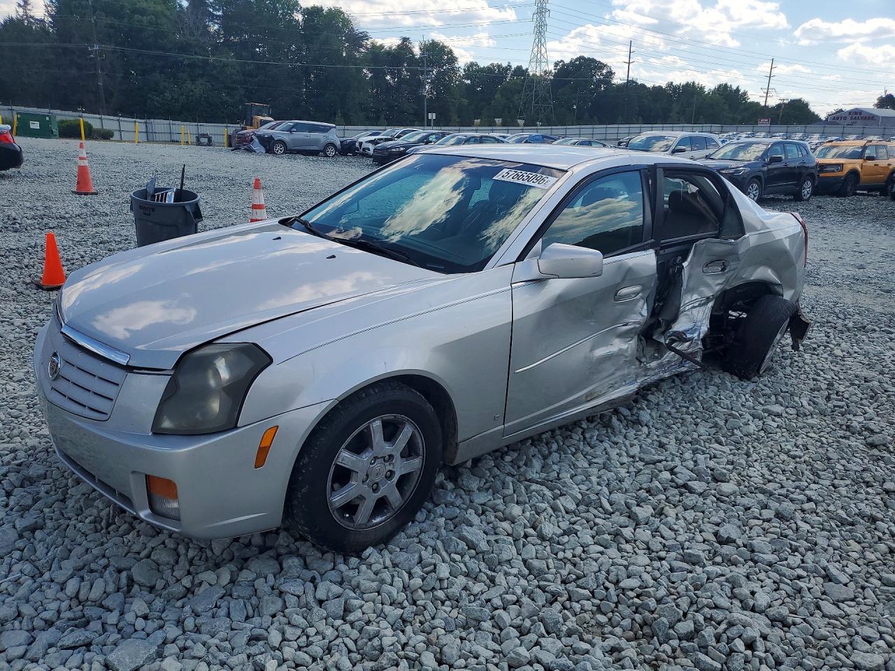 2007 Cadillac Cts Silver vin: 1G6DM57T870123092