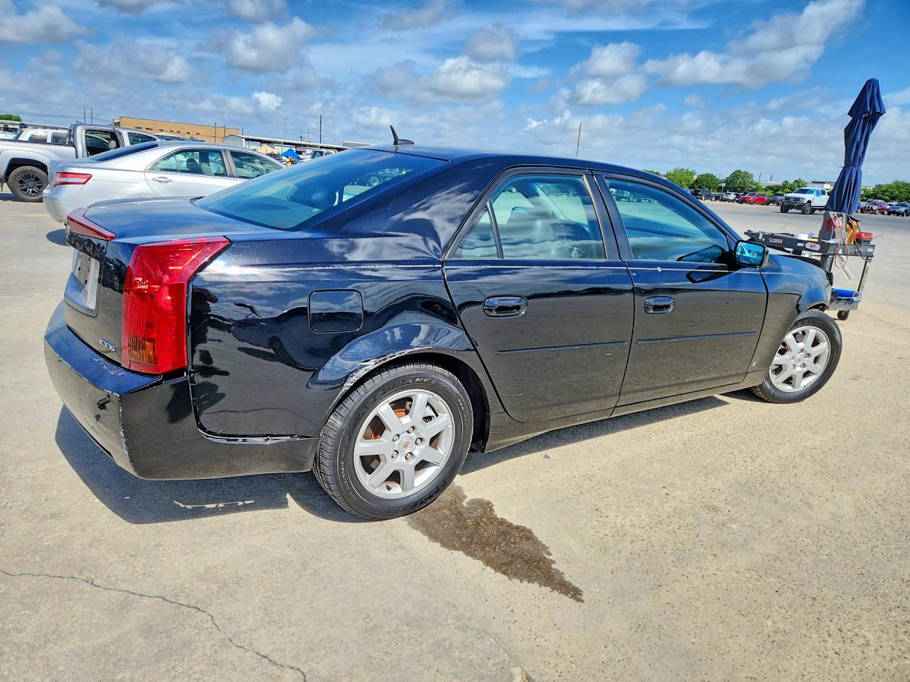 2007 Cadillac Cts Black vin: 1G6DM57T870172406