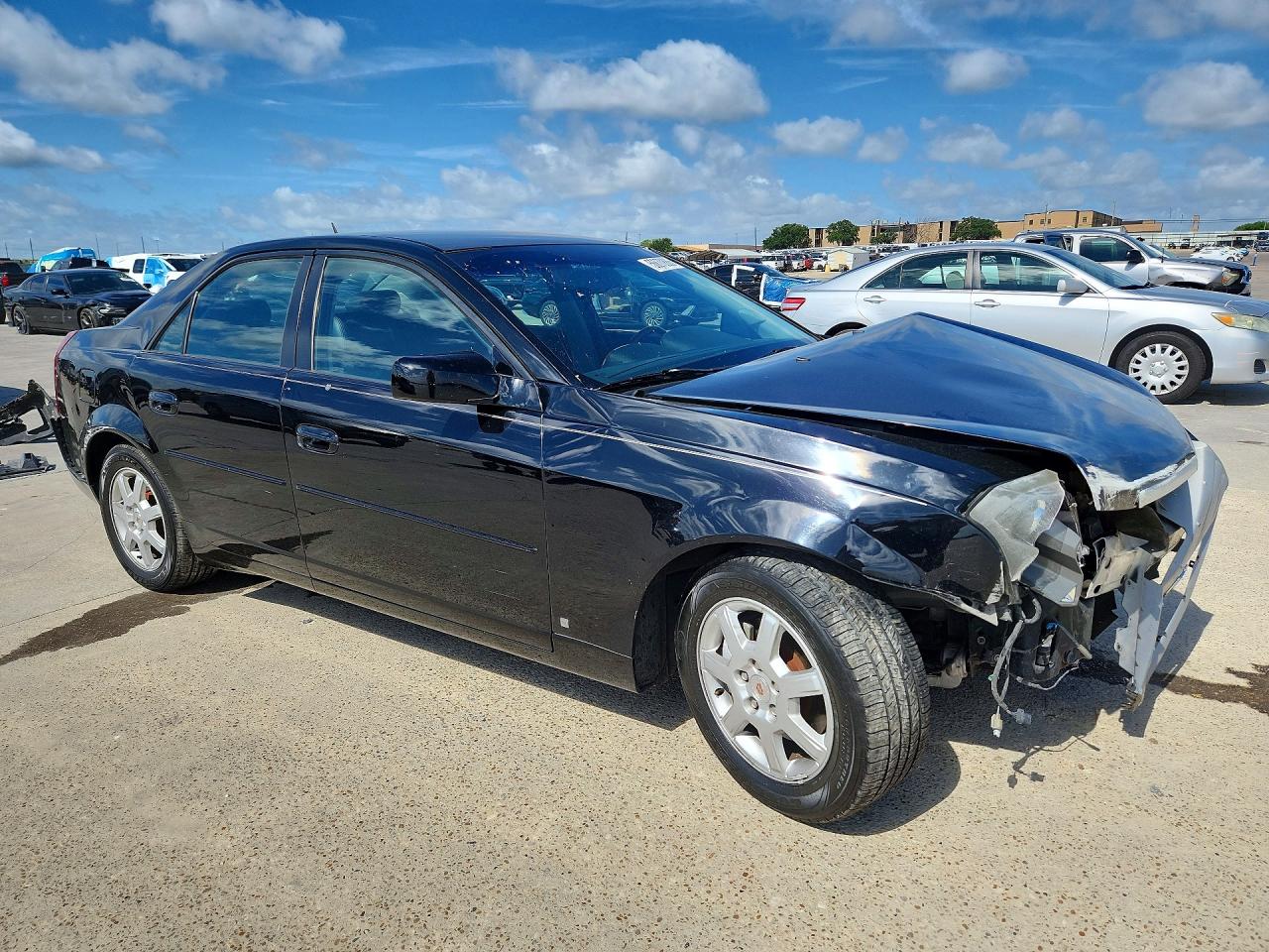 2007 Cadillac Cts Black vin: 1G6DM57T870172406