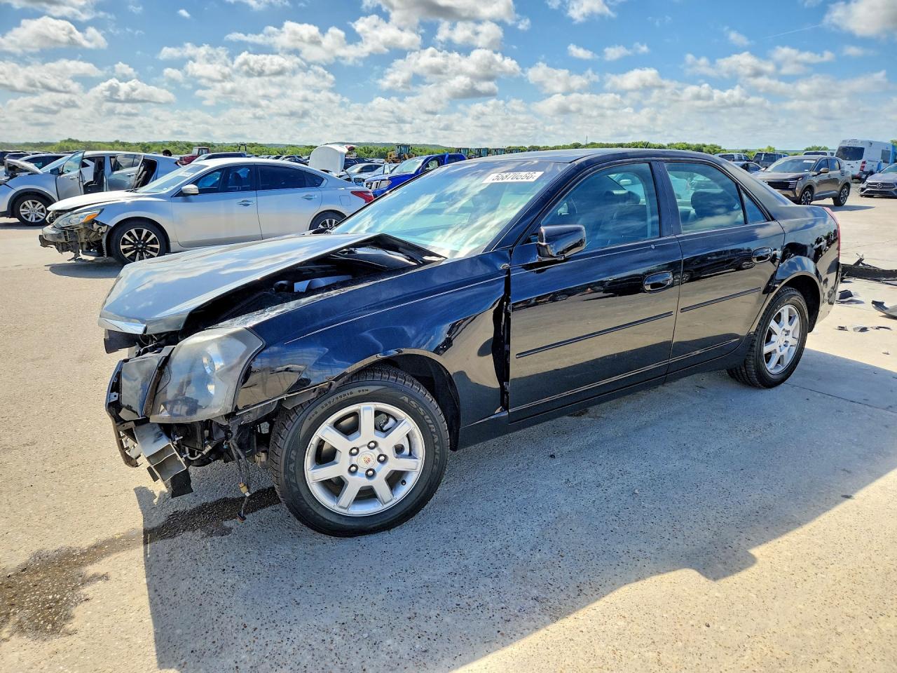 2007 Cadillac Cts Black vin: 1G6DM57T870172406