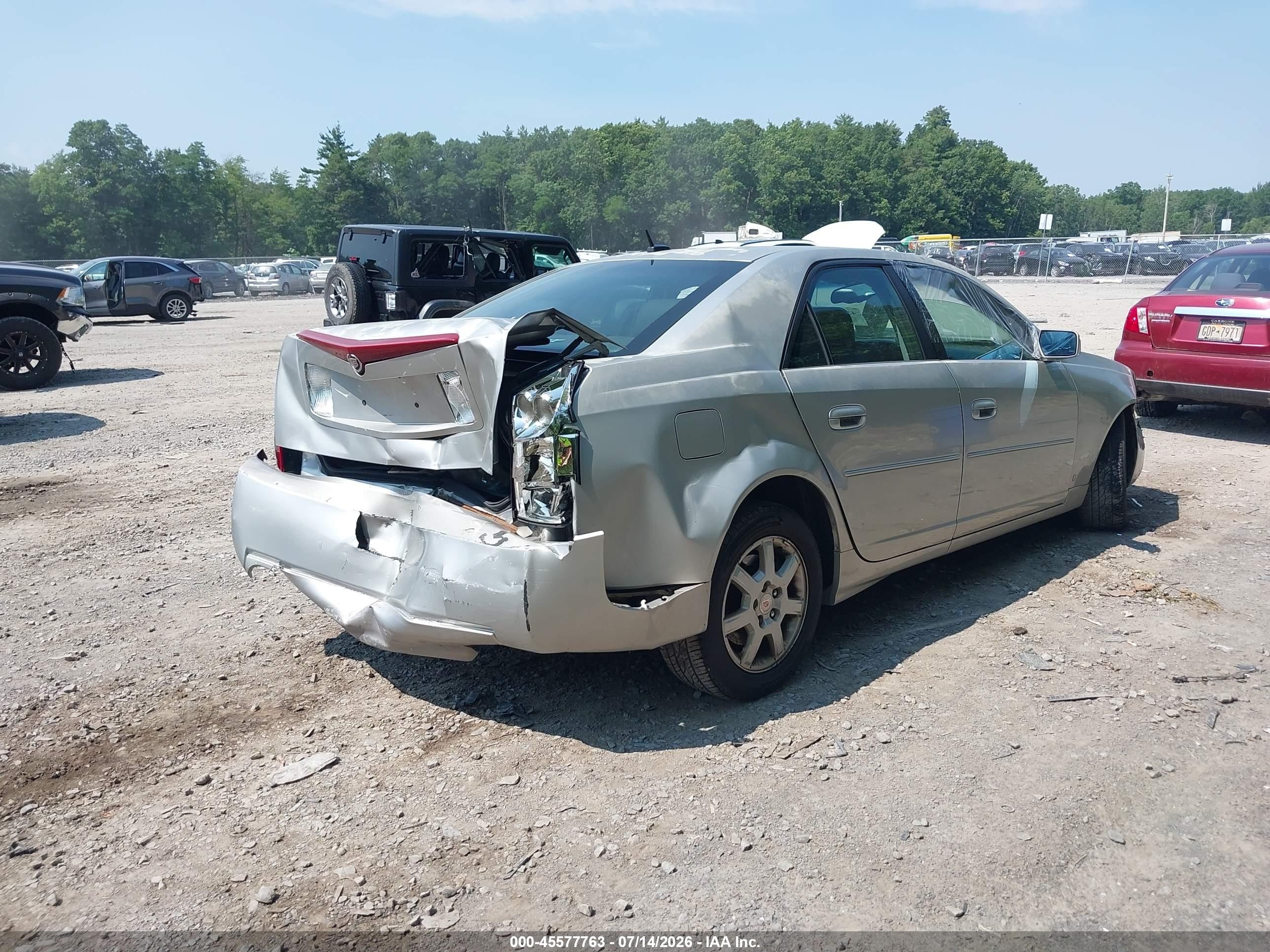 2007 Cadillac Cts Base W/1sa Silver vin: 1G6DM57T870184443