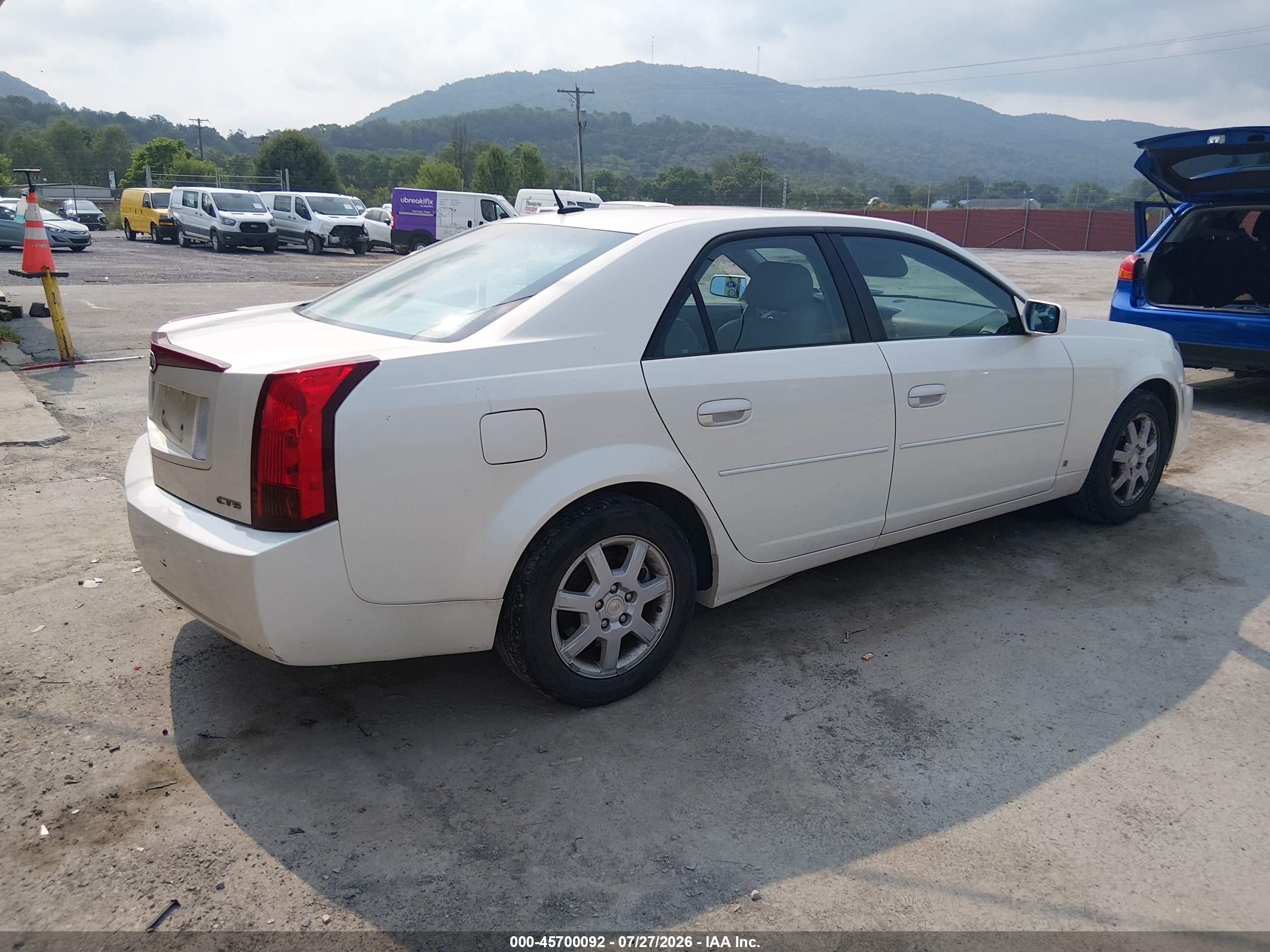 2006 Cadillac Cts Base W/1sa White vin: 1G6DM57T960109717