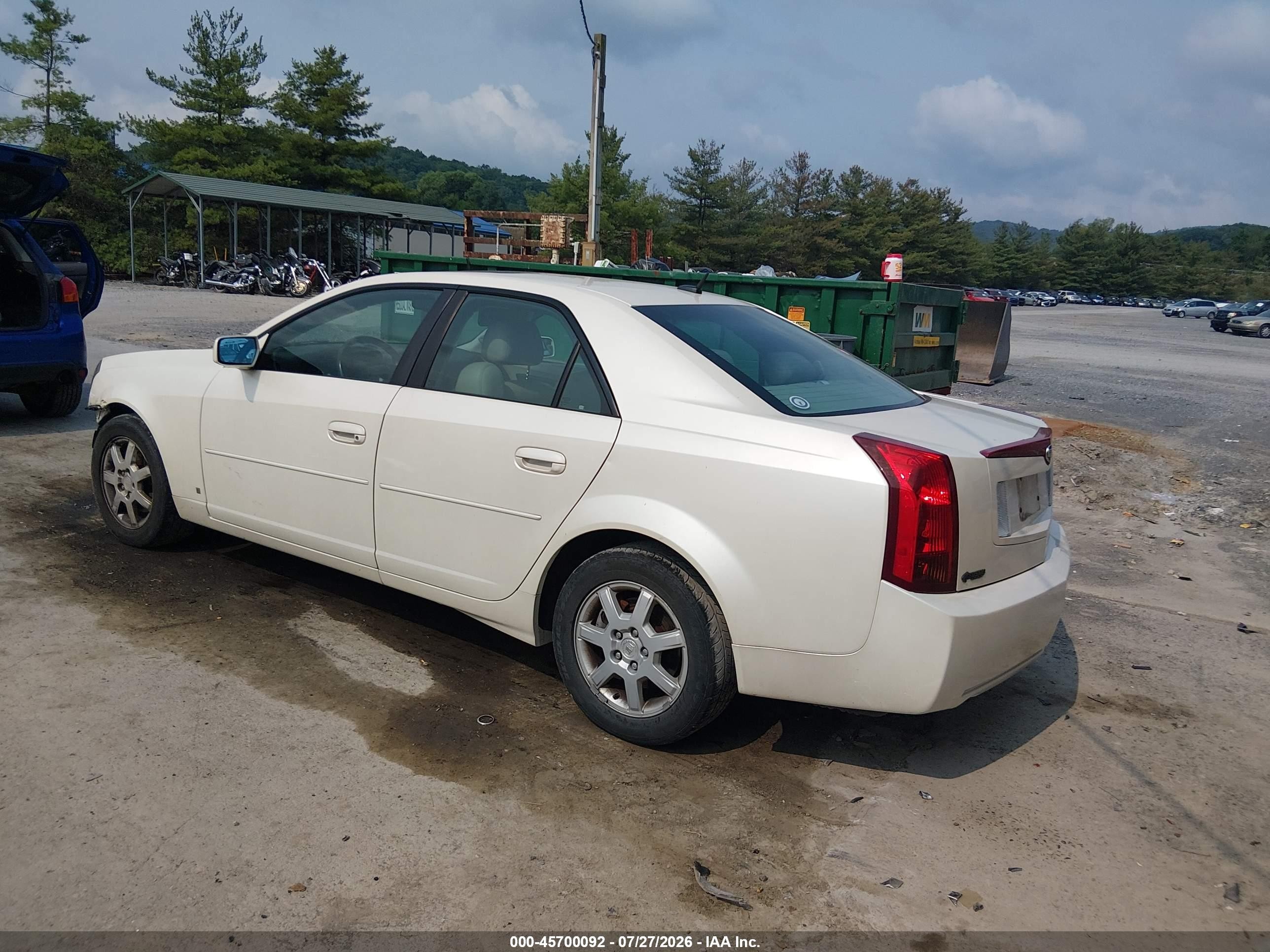 2006 Cadillac Cts Base W/1sa White vin: 1G6DM57T960109717