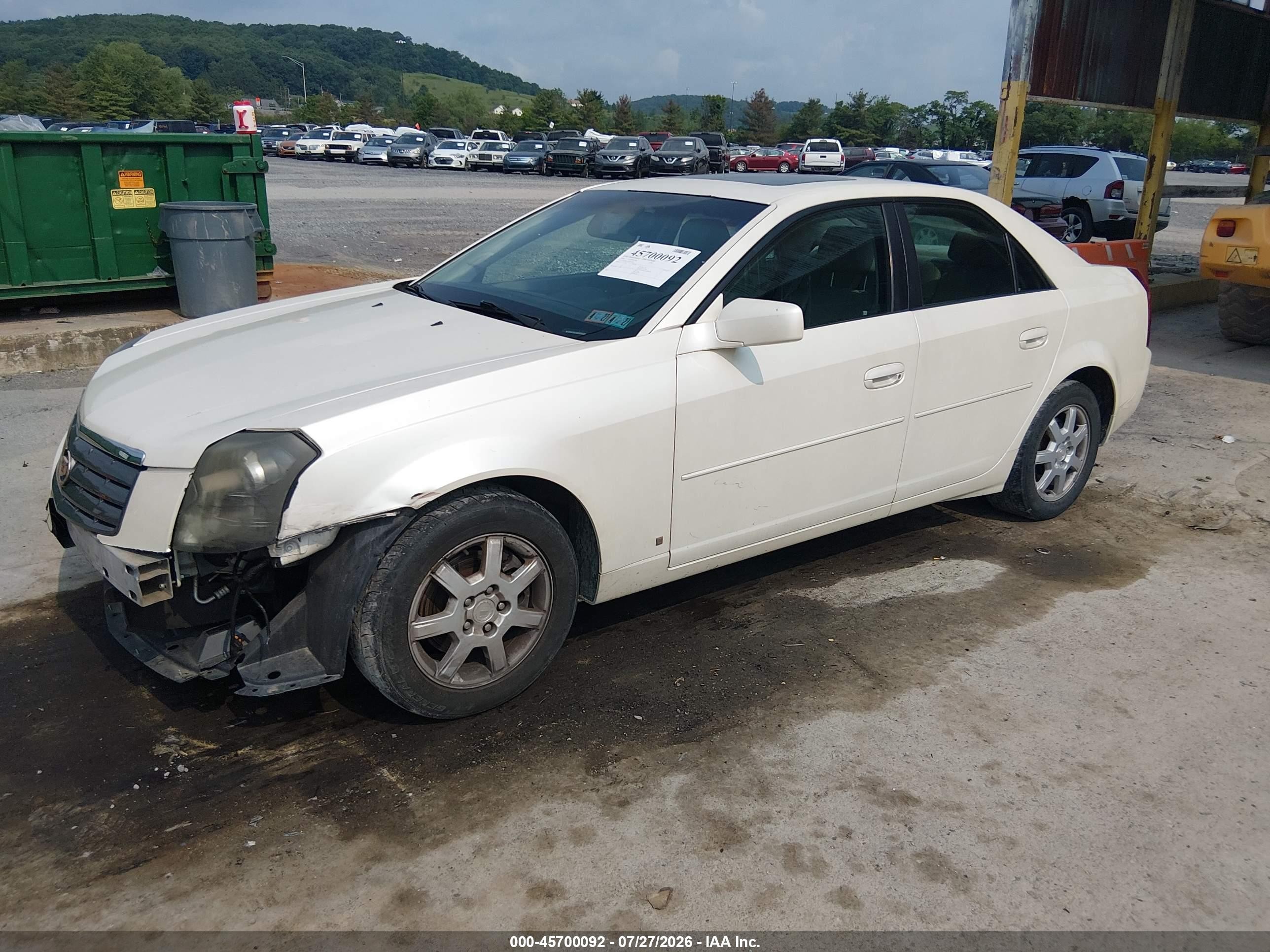 2006 Cadillac Cts Base W/1sa White vin: 1G6DM57T960109717