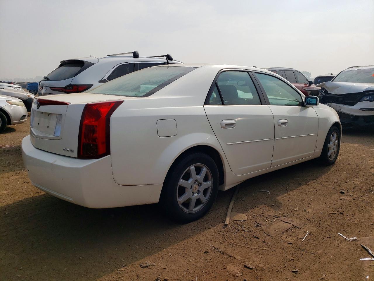 2007 Cadillac Cts White vin: 1G6DM57T970128298