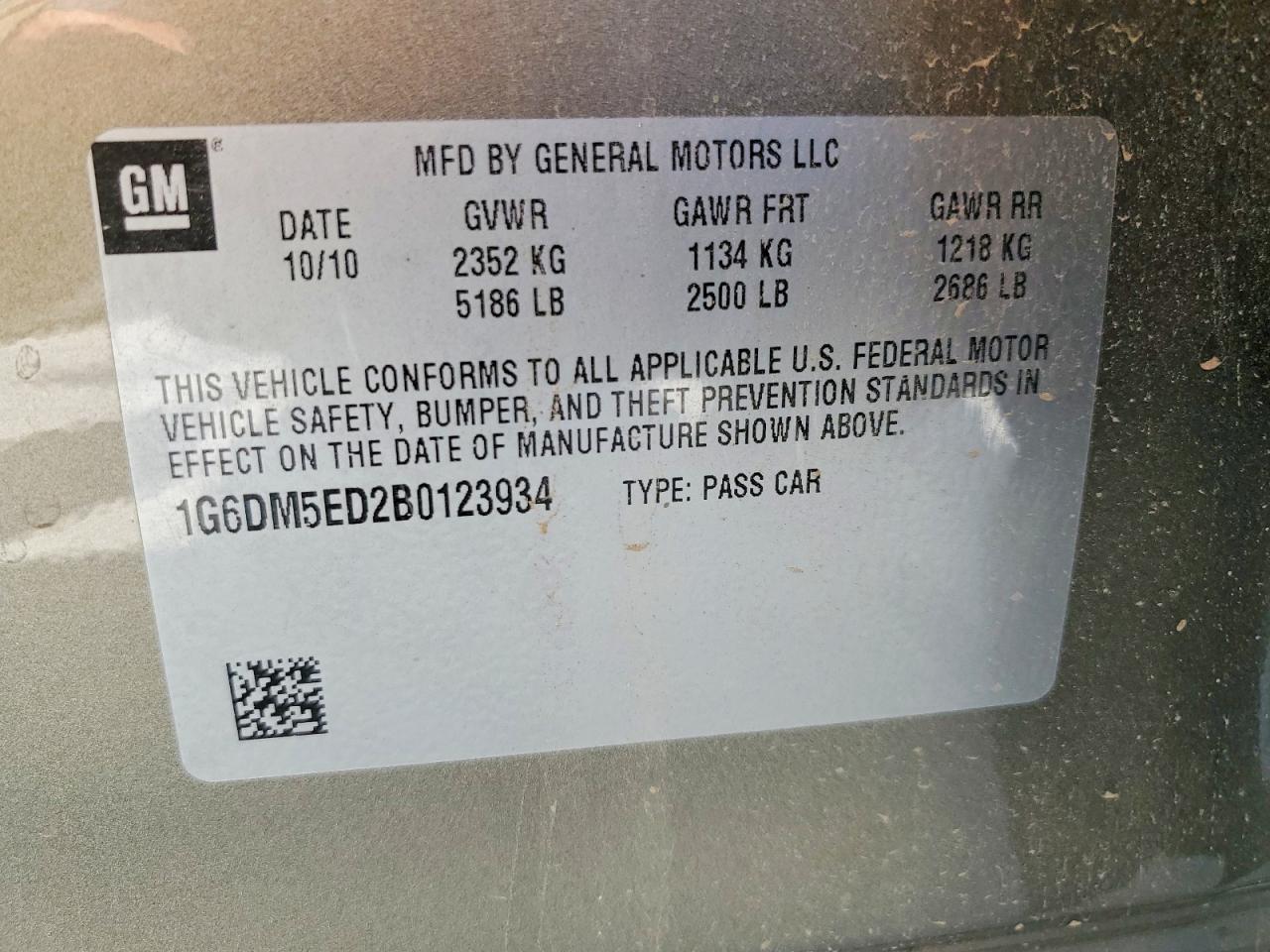 2011 Cadillac Cts Performance Collection Gold vin: 1G6DM5ED2B0123934