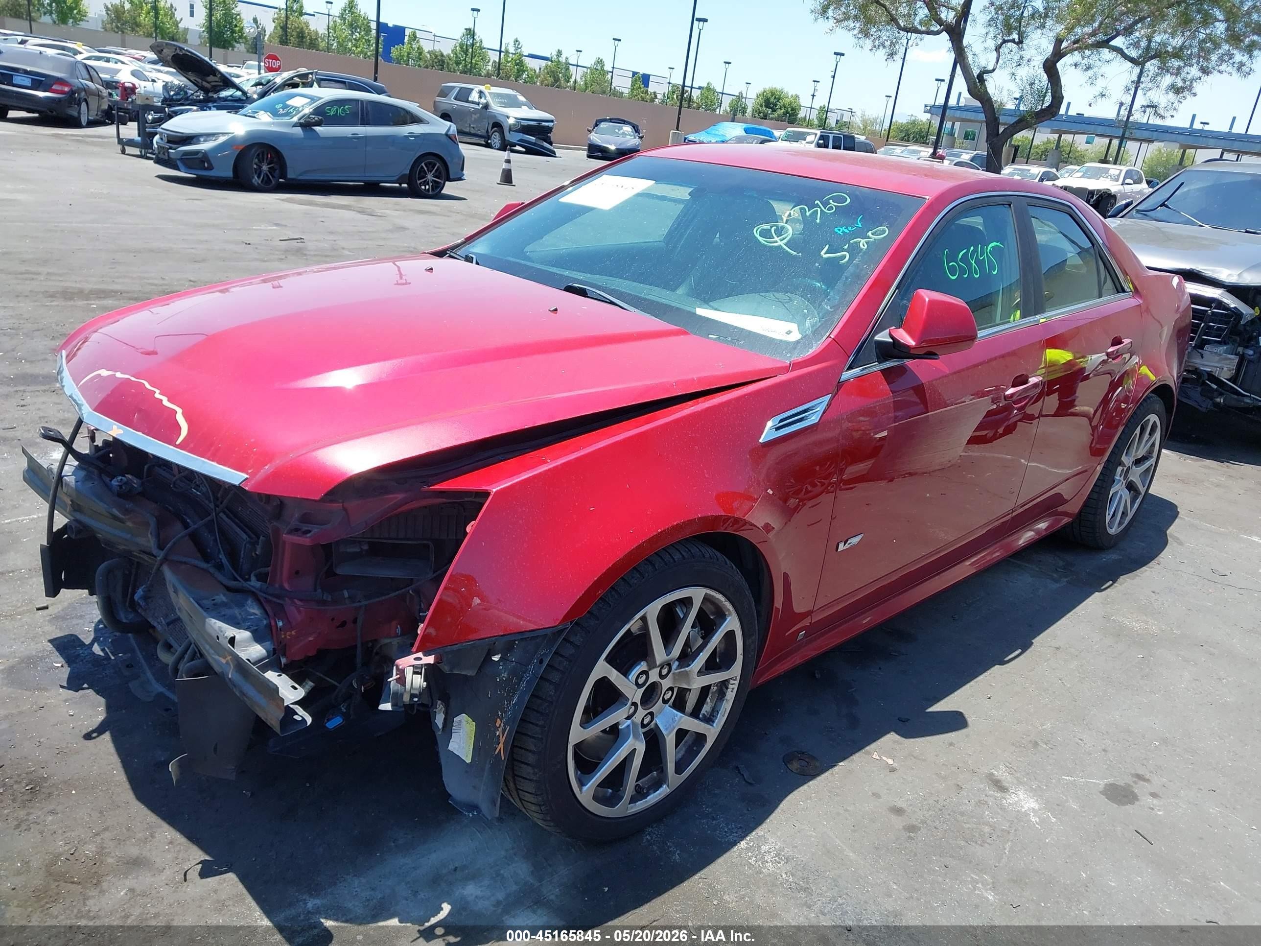 2009 Cadillac Cts-v   Красный vin: 1G6DN57P090155523