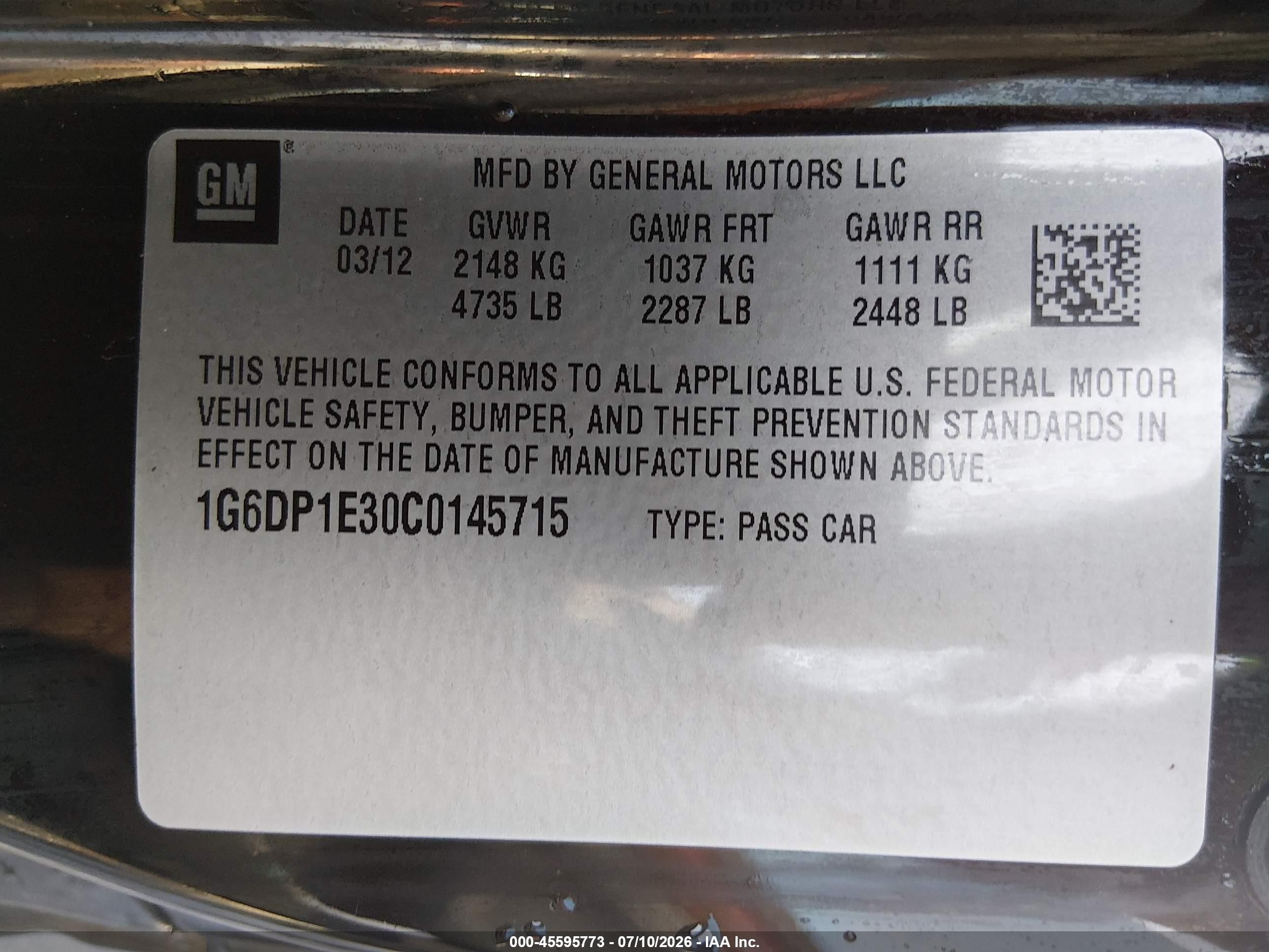 2012 Cadillac Cts Premium Черный vin: 1G6DP1E30C0145715