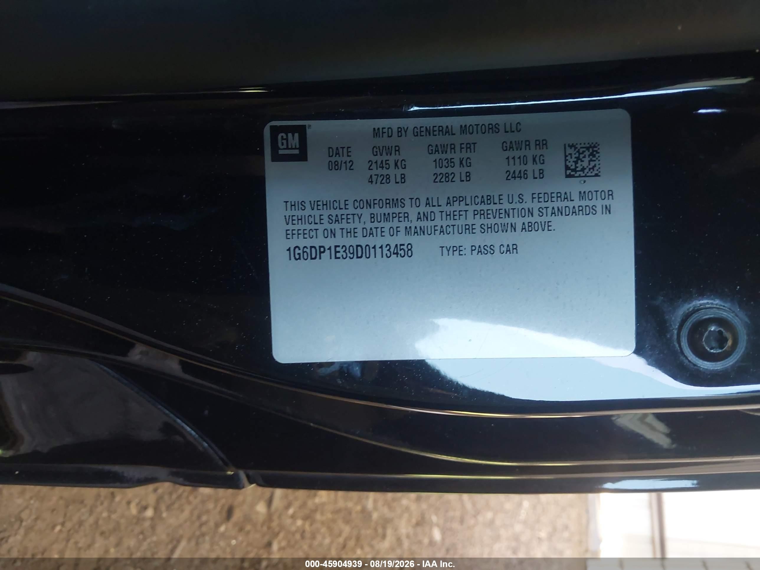 2013 Cadillac Cts Premium Black vin: 1G6DP1E39D0113458