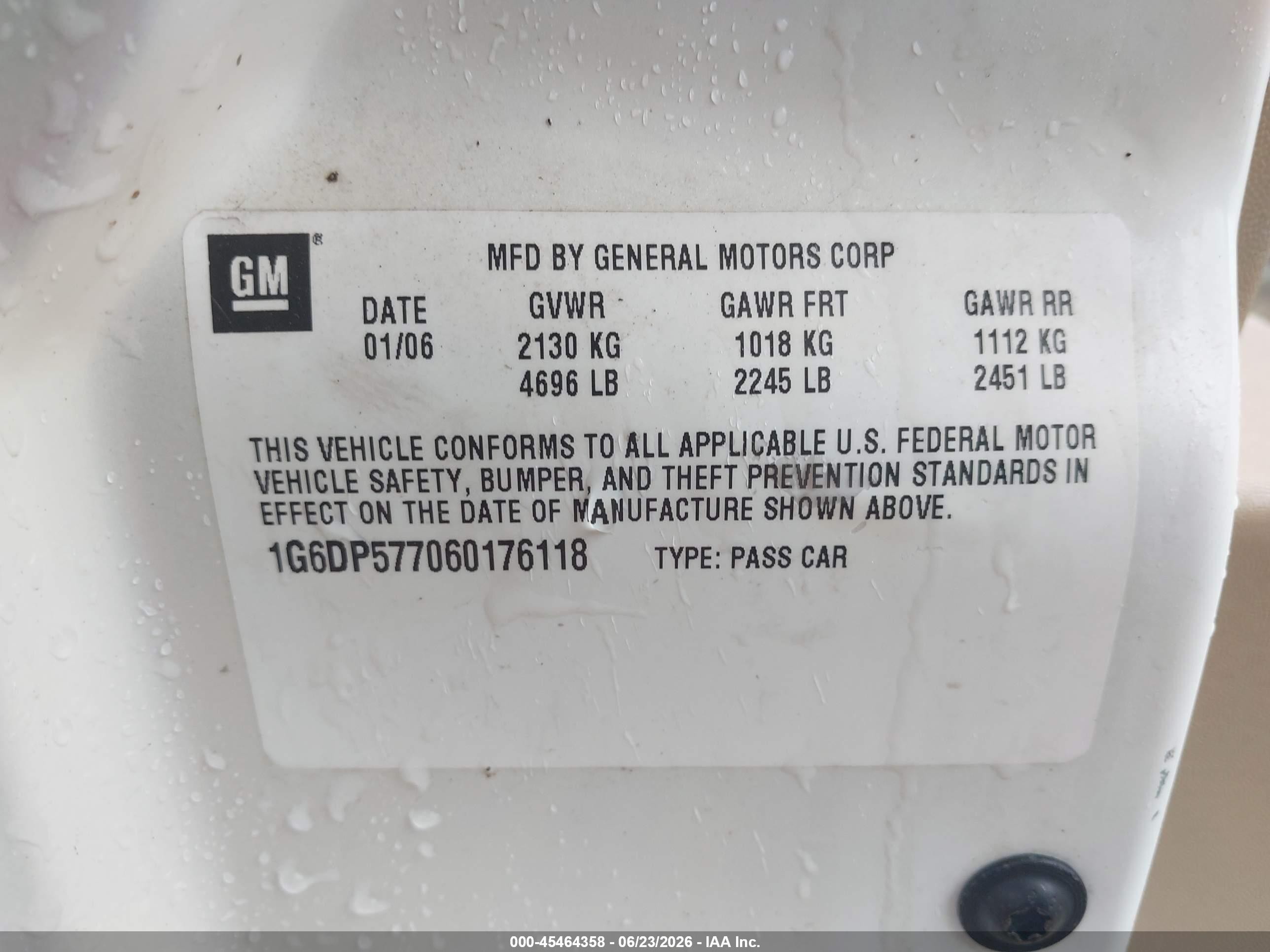2006 Cadillac Cts Base W/1sb Cream vin: 1G6DP577060176118