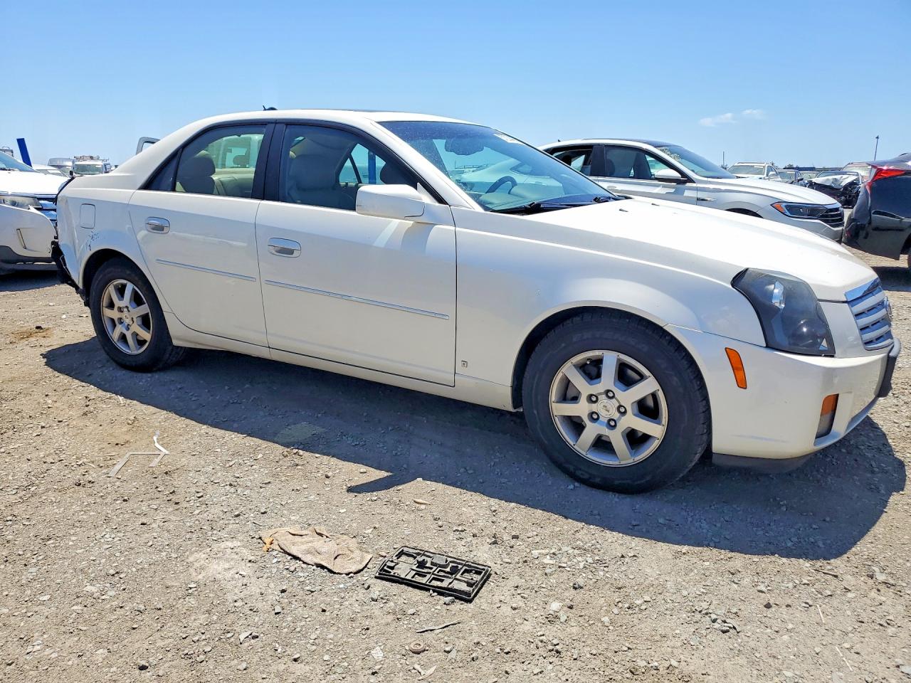 2007 Cadillac Cts Hi Feature V6 White vin: 1G6DP577070118060