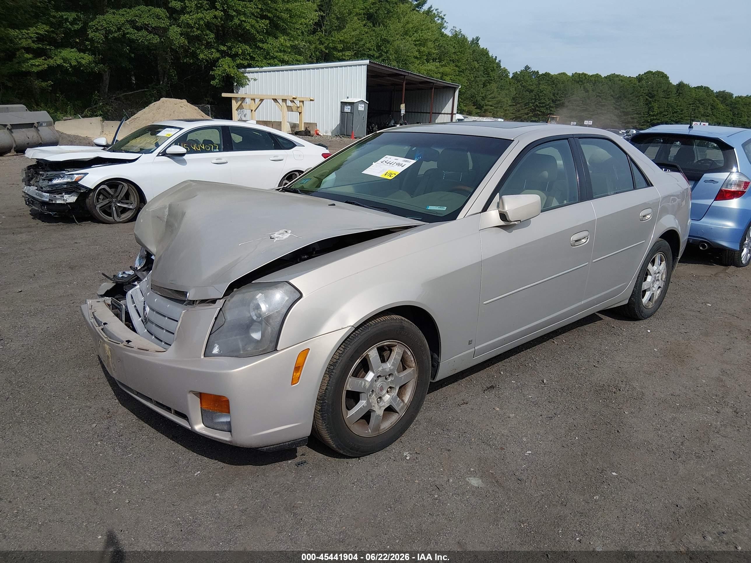 2007 Cadillac Cts Base W/1sb Gold vin: 1G6DP577170194113