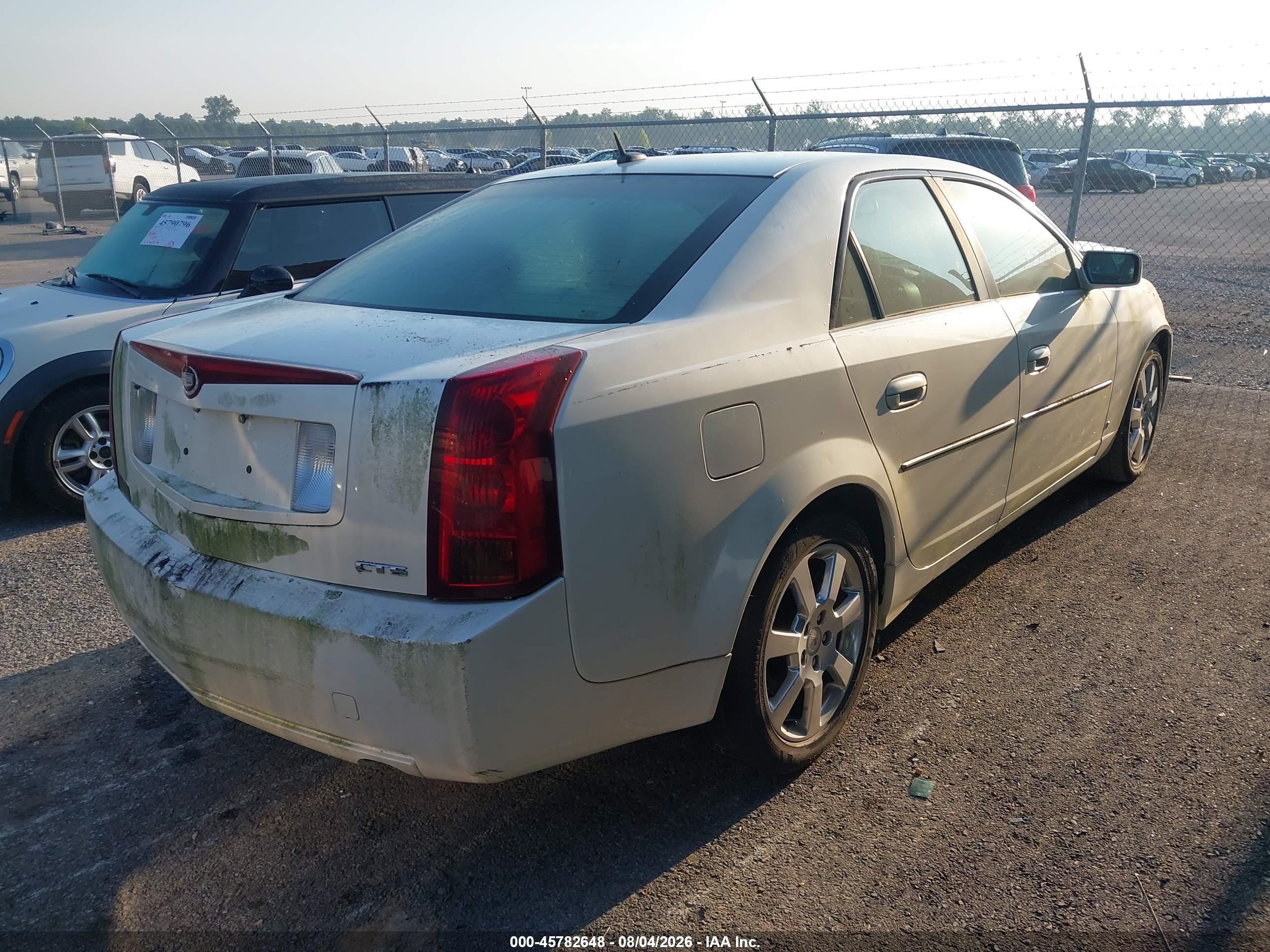 2007 Cadillac Cts Base W/1sb White vin: 1G6DP577270101860