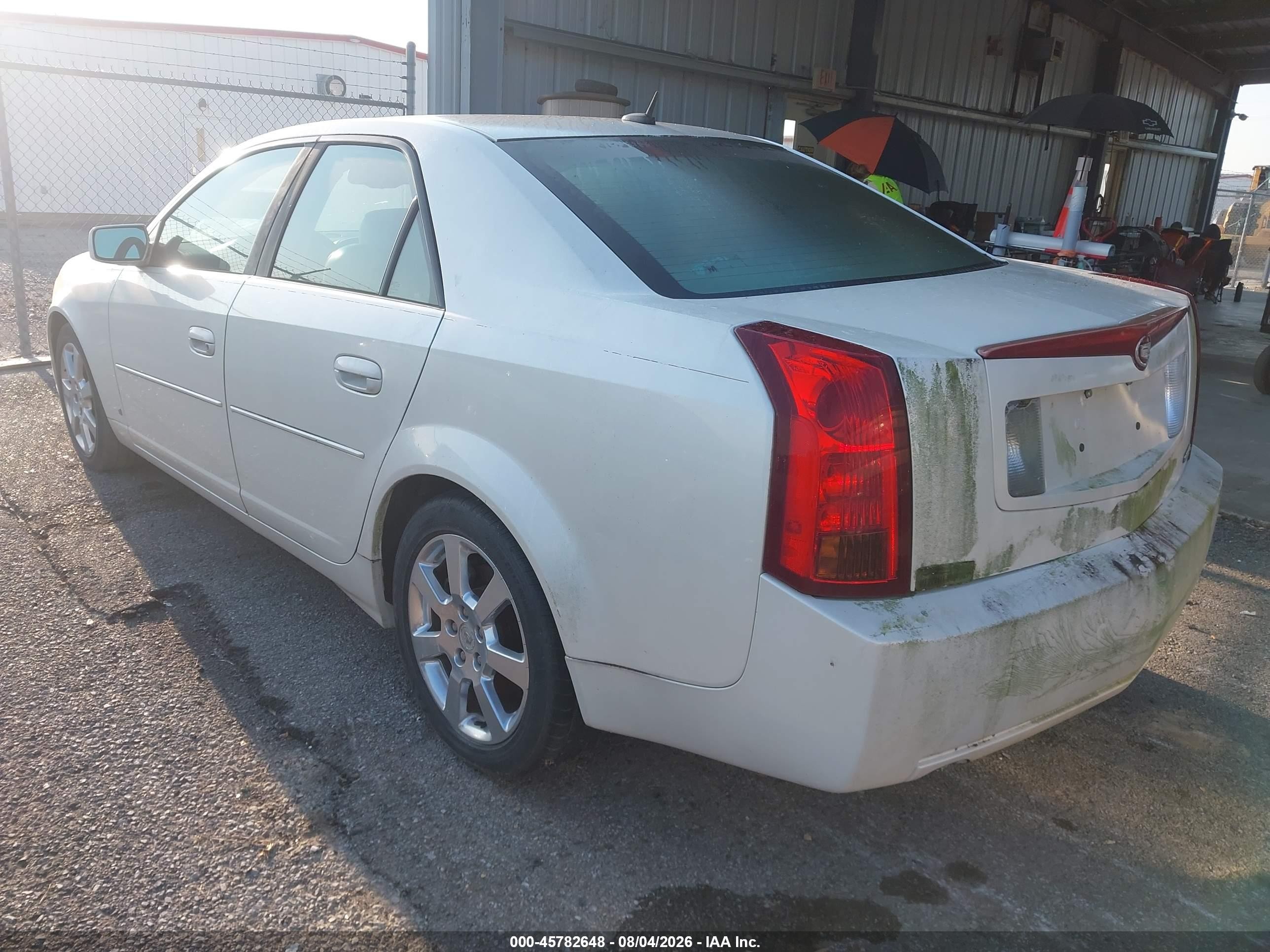 2007 Cadillac Cts Base W/1sb White vin: 1G6DP577270101860