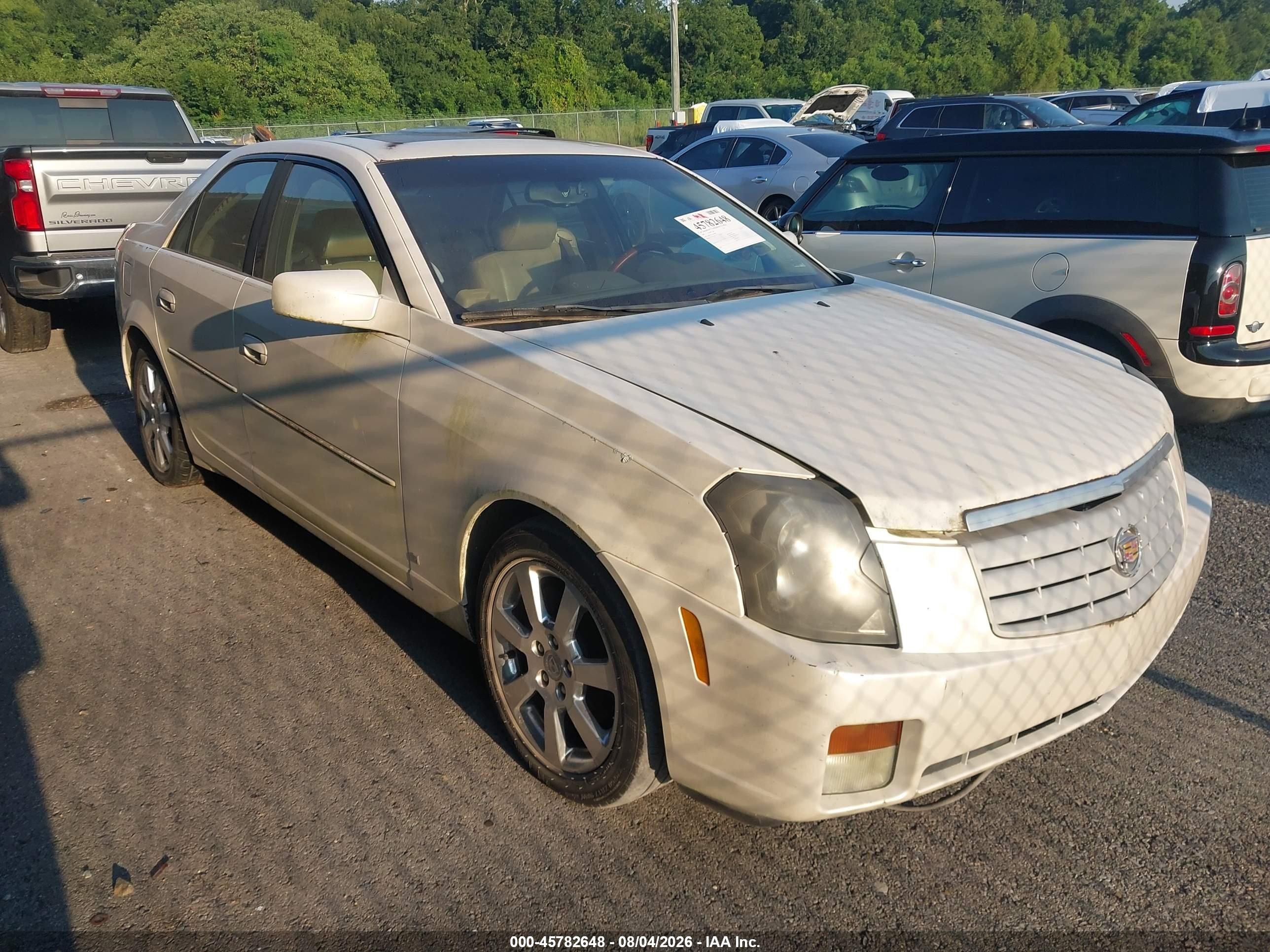 2007 Cadillac Cts Base W/1sb Белый vin: 1G6DP577270101860