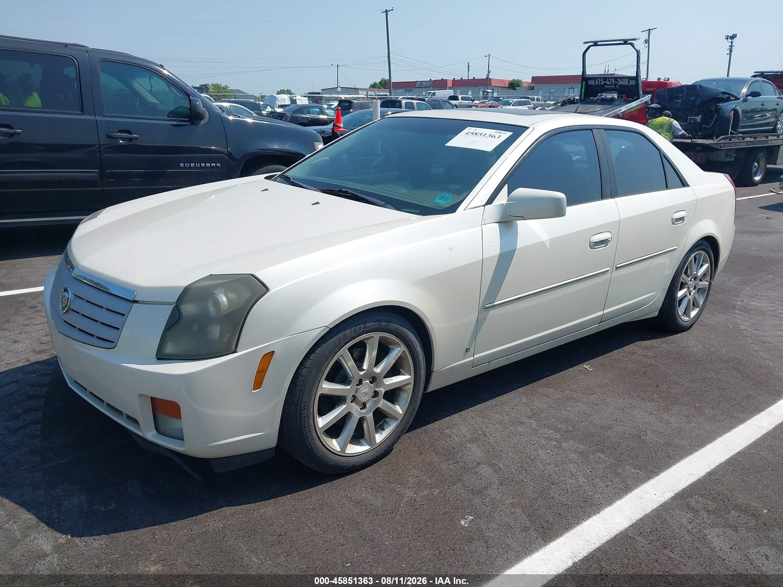 2007 Cadillac Cts Hi Feature V6 White vin: 1G6DP577370102094