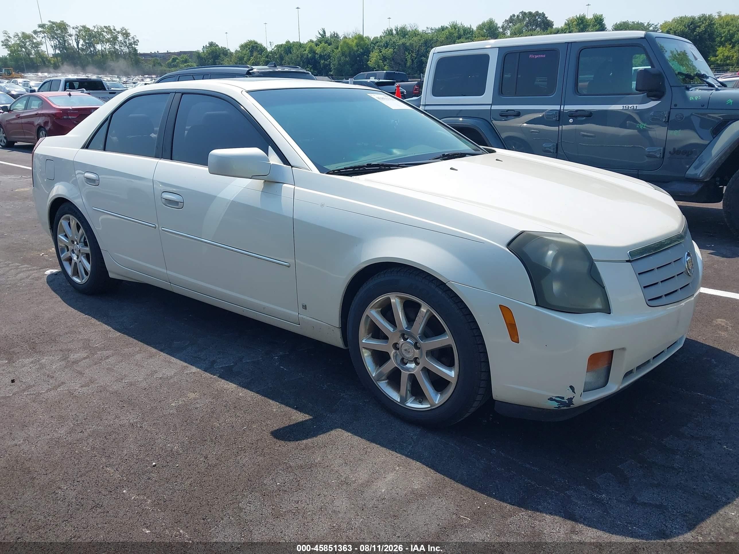 2007 Cadillac Cts Hi Feature V6 White vin: 1G6DP577370102094