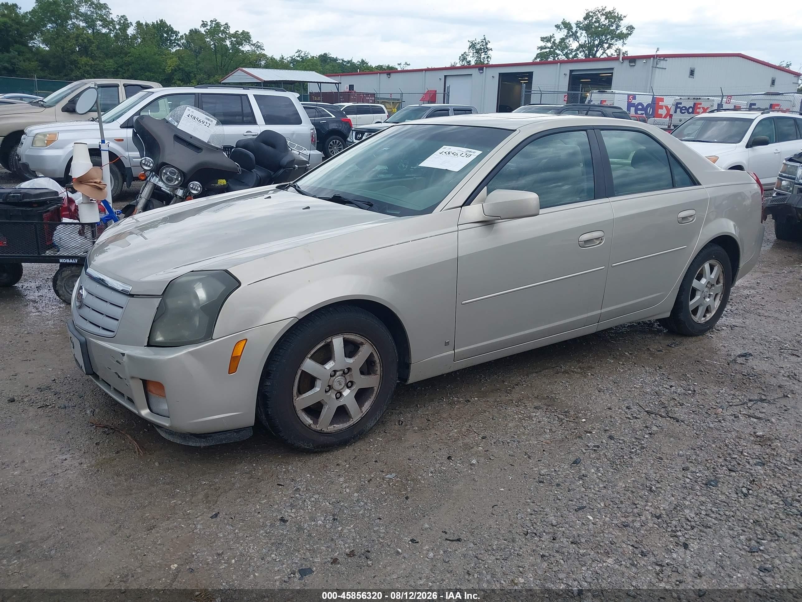 2007 Cadillac Cts Base W/1sb Gold vin: 1G6DP577670112344