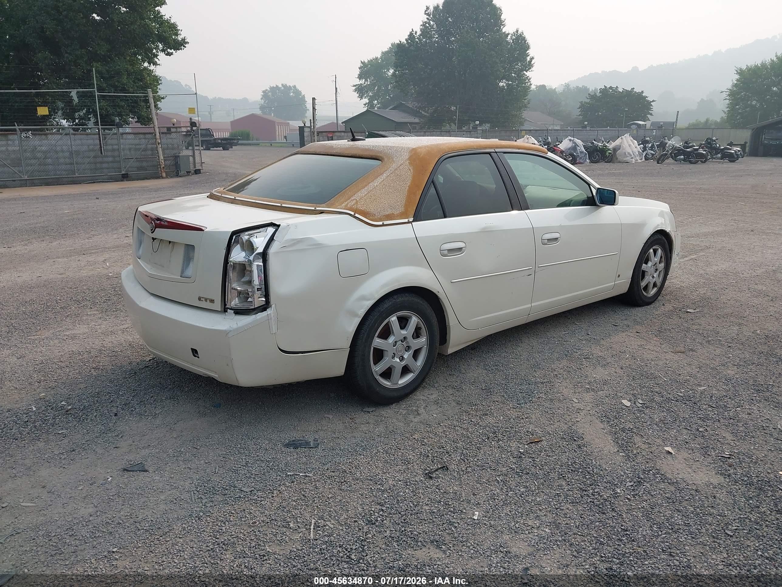 2006 Cadillac Cts Base W/1sb White vin: 1G6DP577760196754