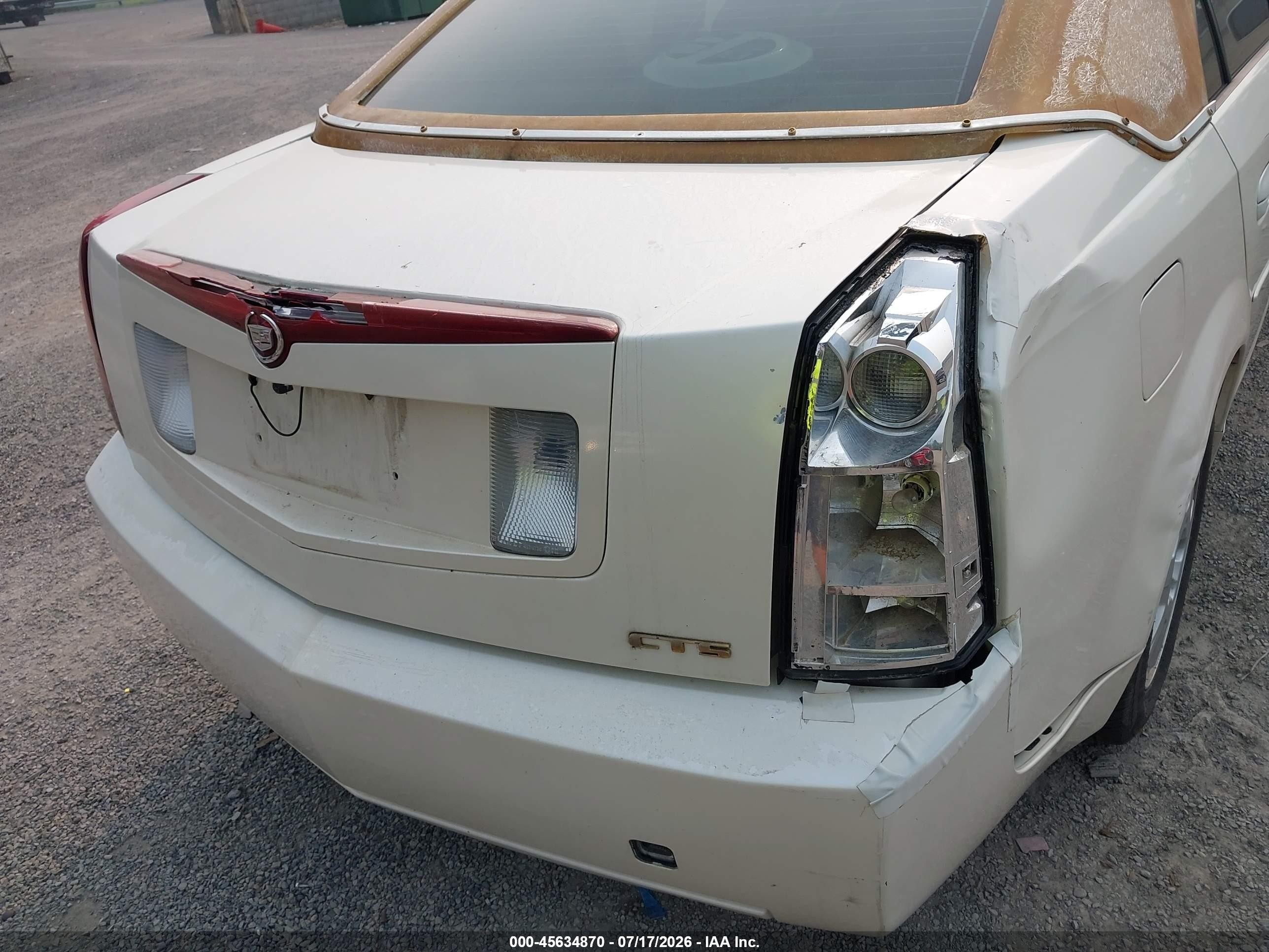 2006 Cadillac Cts Base W/1sb White vin: 1G6DP577760196754