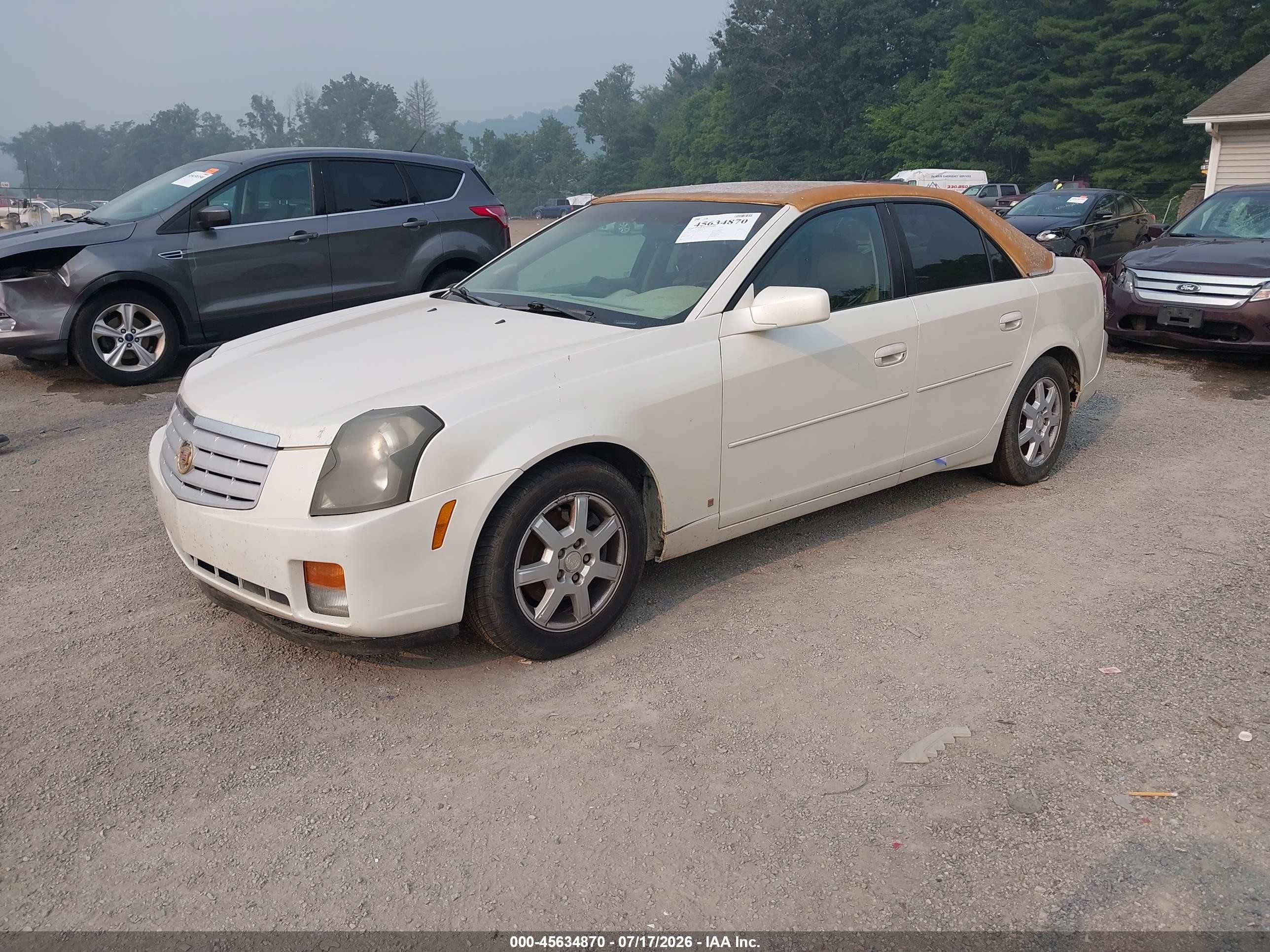 2006 Cadillac Cts Base W/1sb White vin: 1G6DP577760196754