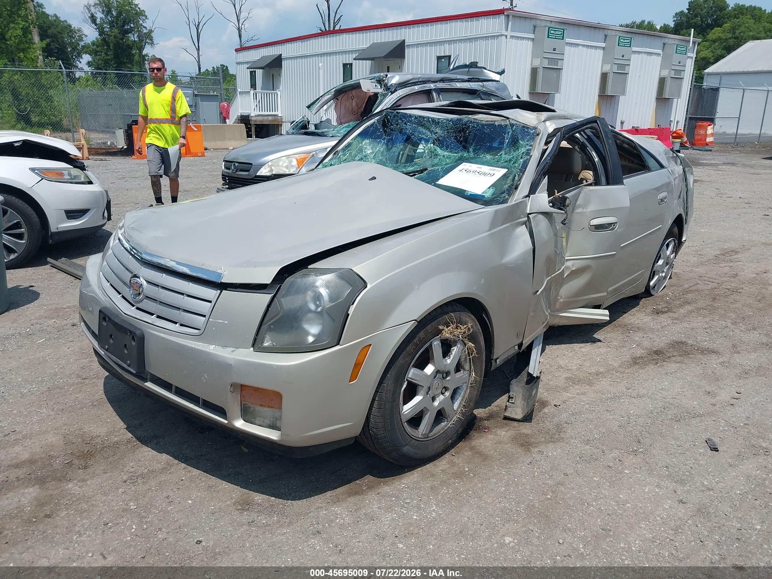 2007 Cadillac Cts Base W/1sb Champagne vin: 1G6DP577870142042