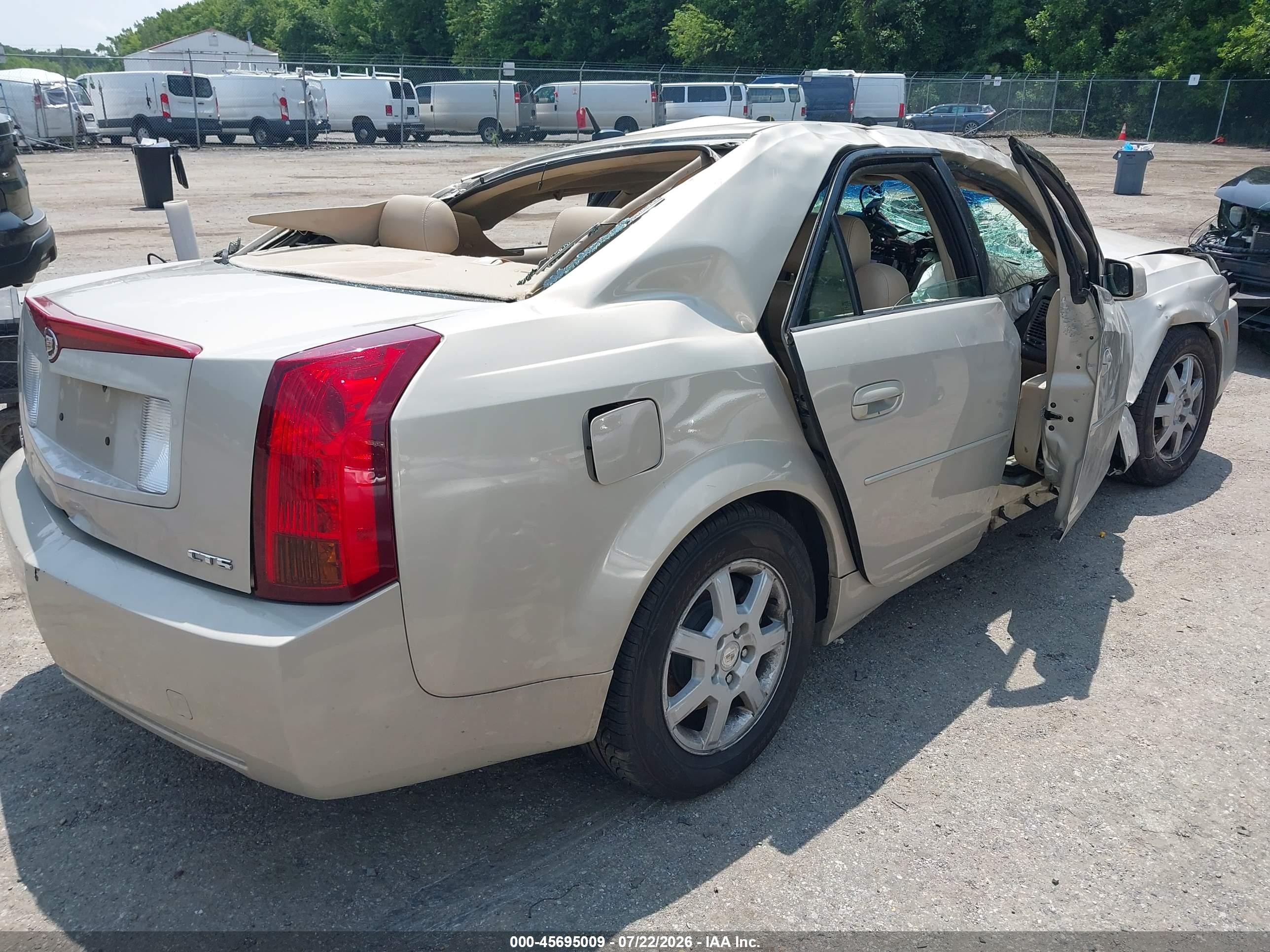 2007 Cadillac Cts Base W/1sb Champagne vin: 1G6DP577870142042