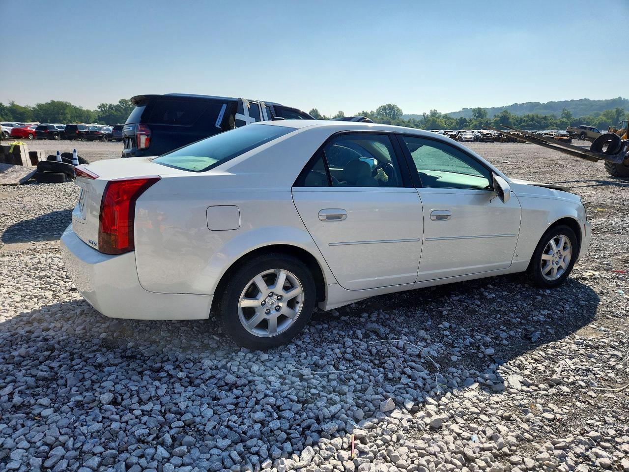 2007 Cadillac Cts Hi Feature V6 White vin: 1G6DP577970100155