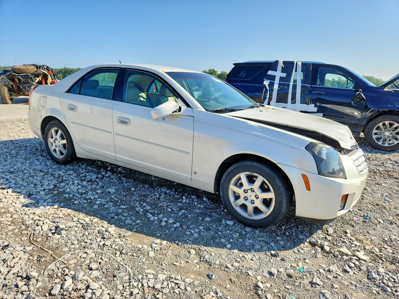 2007 Cadillac Cts Hi Feature V6 White vin: 1G6DP577970100155