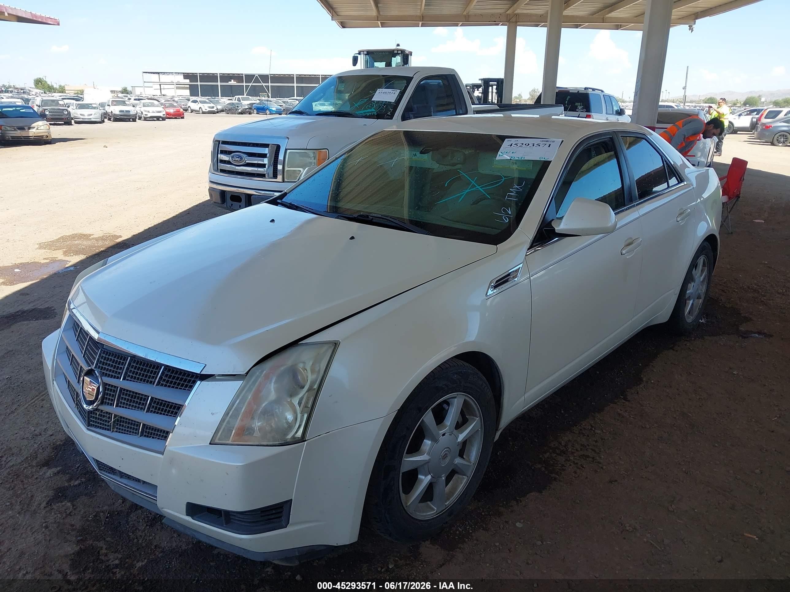 2008 Cadillac Cts Standard White vin: 1G6DP57V480114223