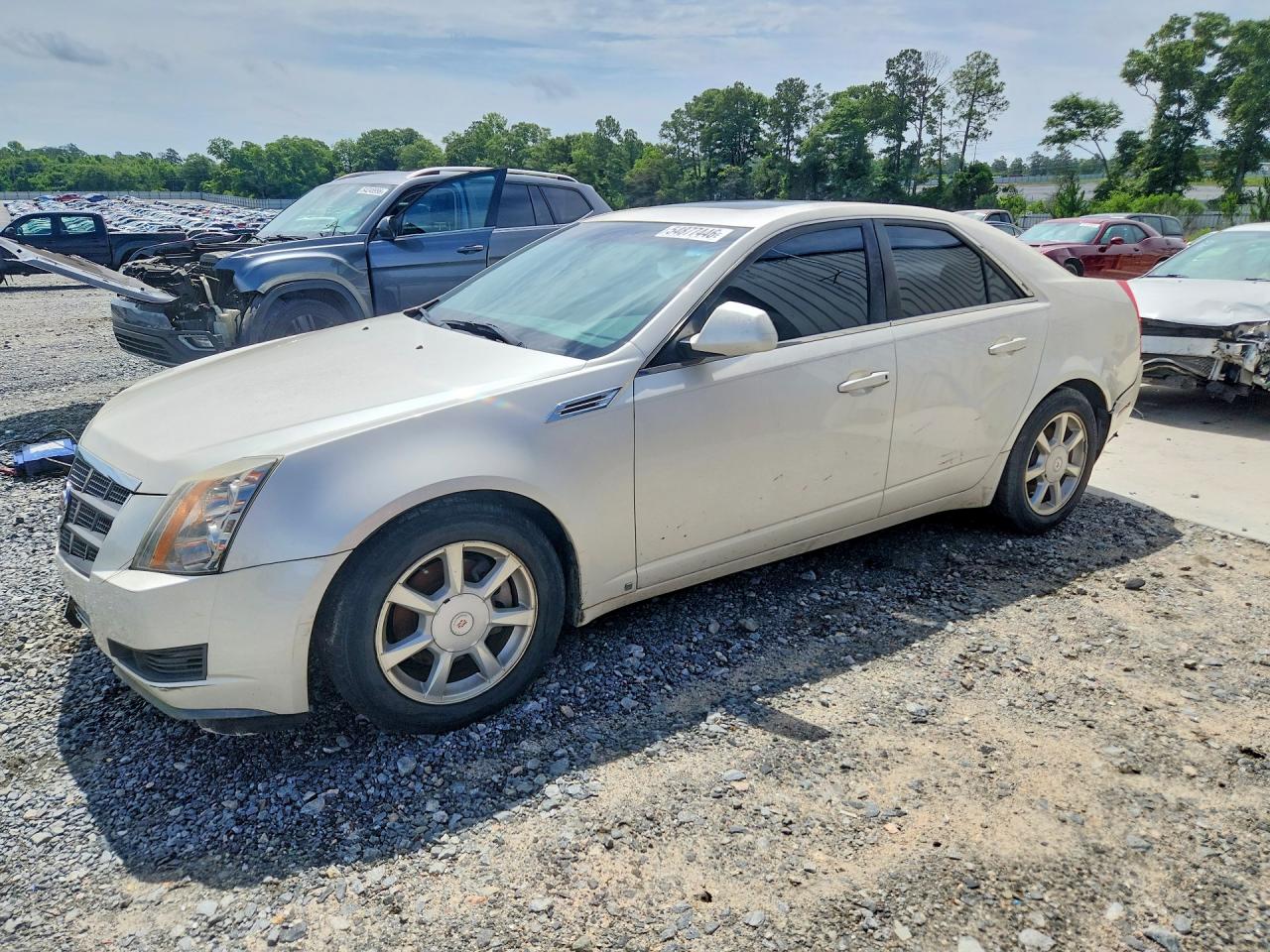 2008 Cadillac Cts Hi Feature V6 White vin: 1G6DP57V480124573
