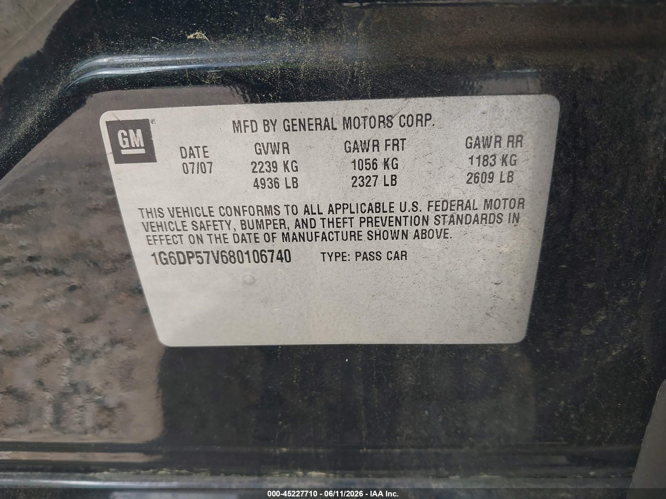 2008 Cadillac Cts Standard Black vin: 1G6DP57V680106740