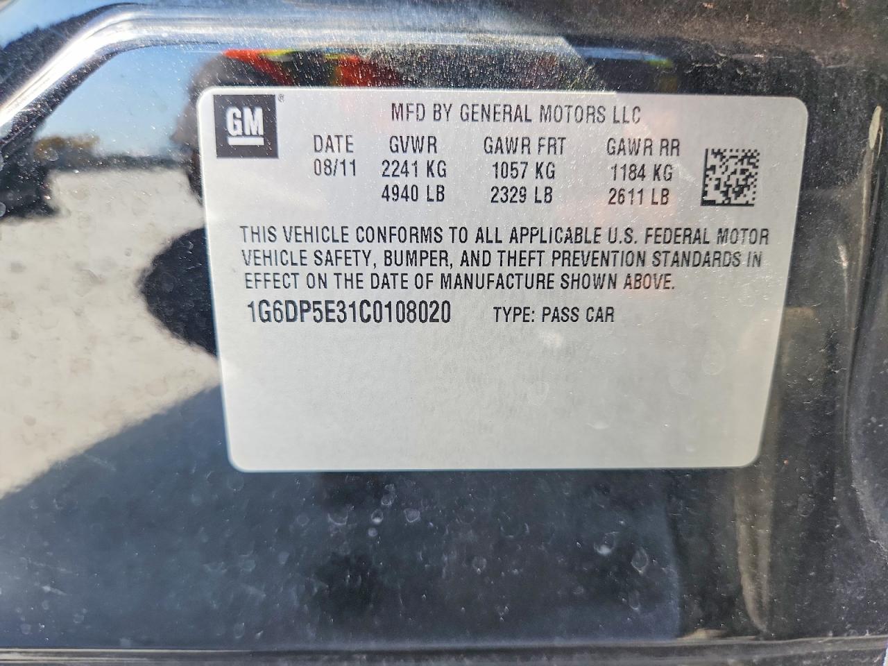 2012 Cadillac Cts Premium Collection Black vin: 1G6DP5E31C0108020