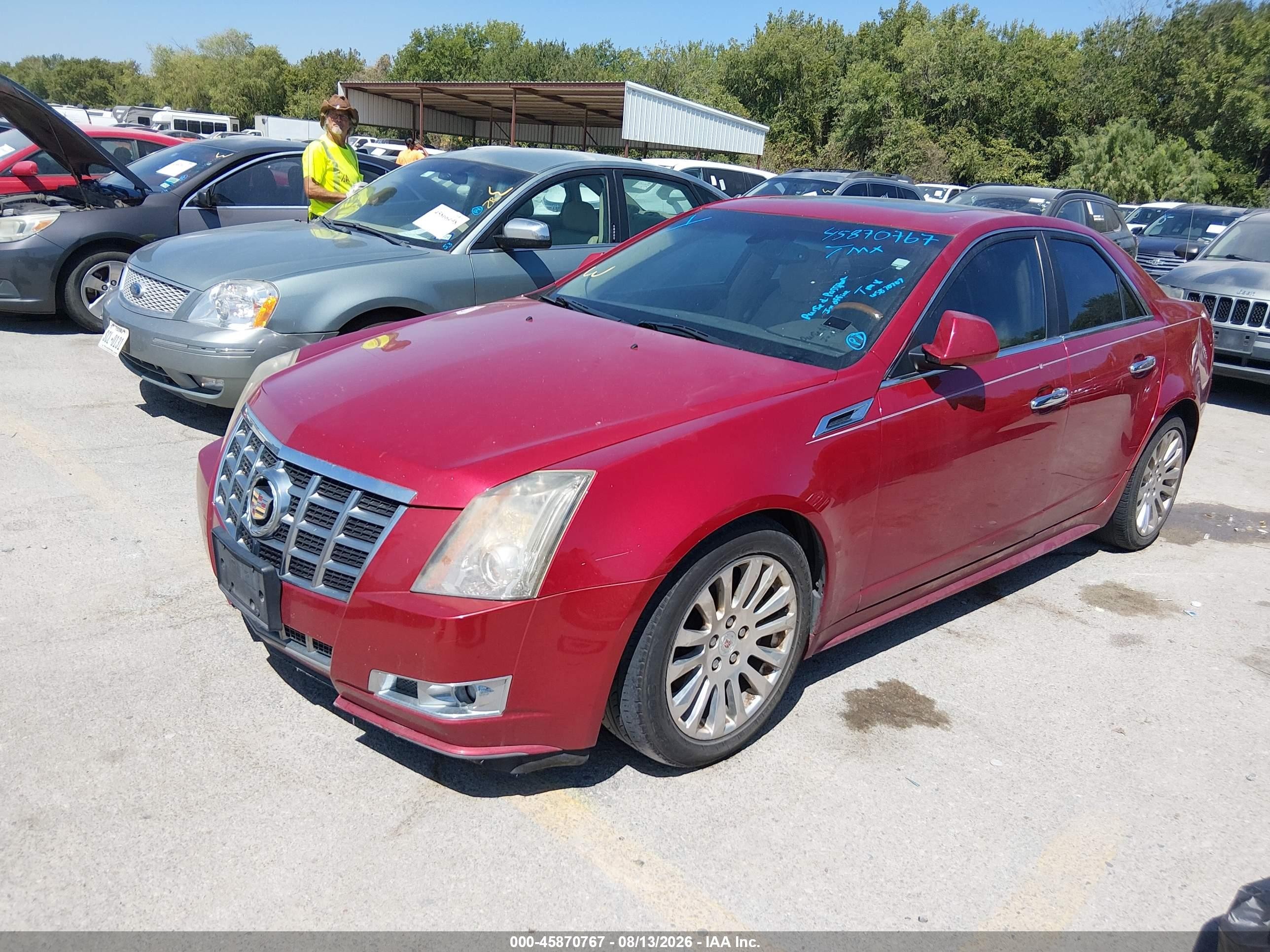 2013 Cadillac Cts Premium Red vin: 1G6DP5E3XD0123861