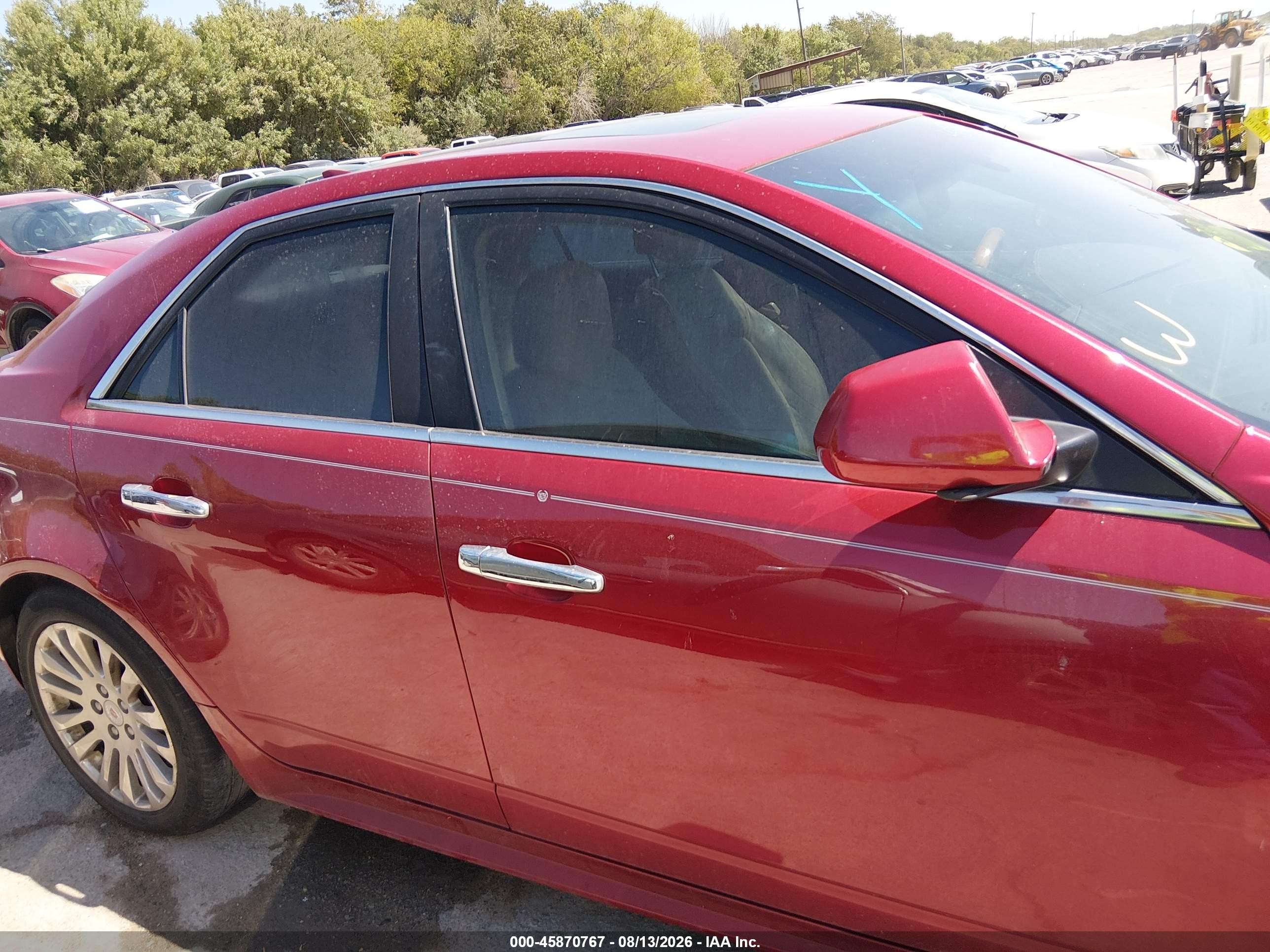 2013 Cadillac Cts Premium Red vin: 1G6DP5E3XD0123861