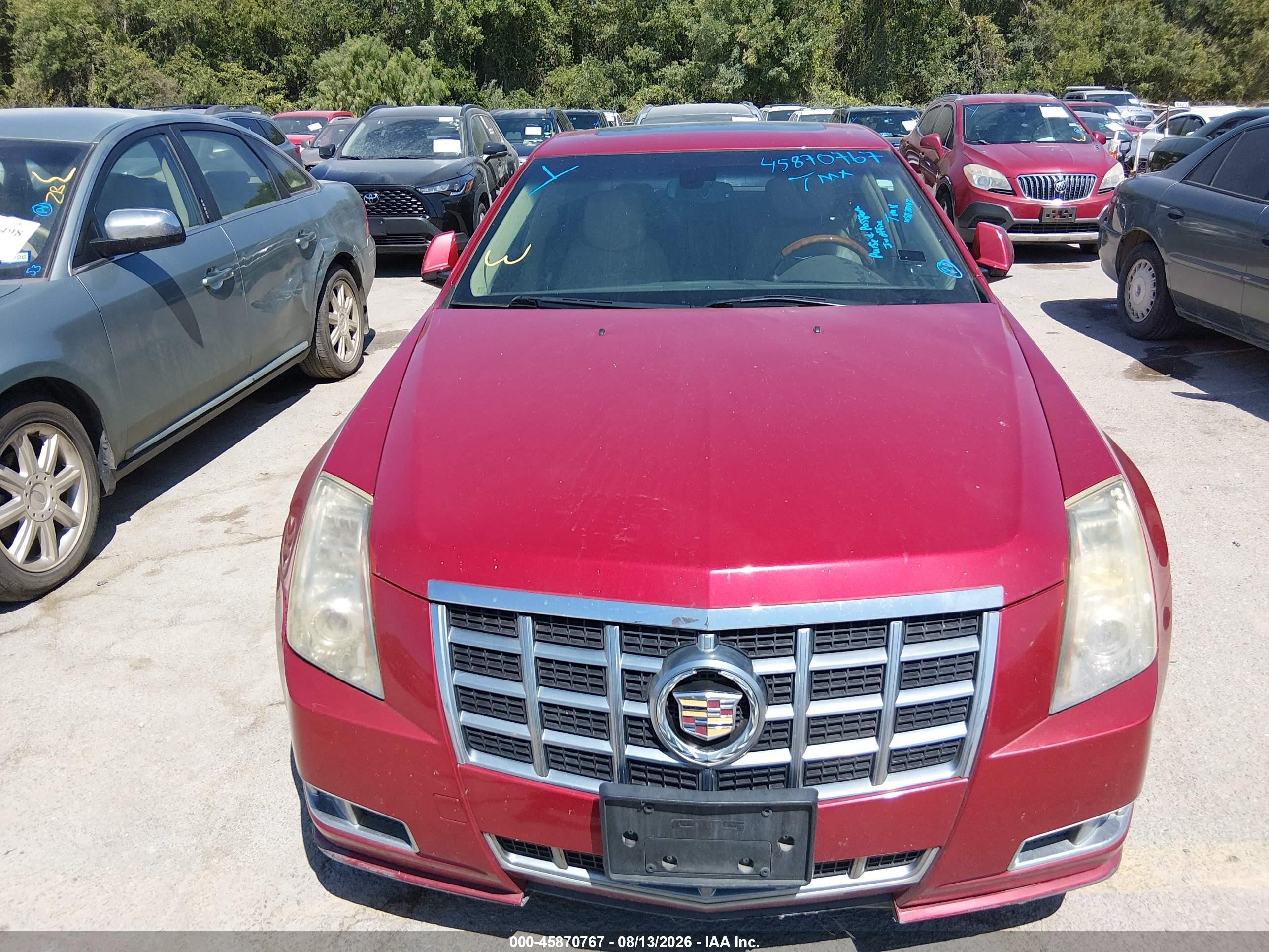 2013 Cadillac Cts Premium Red vin: 1G6DP5E3XD0123861