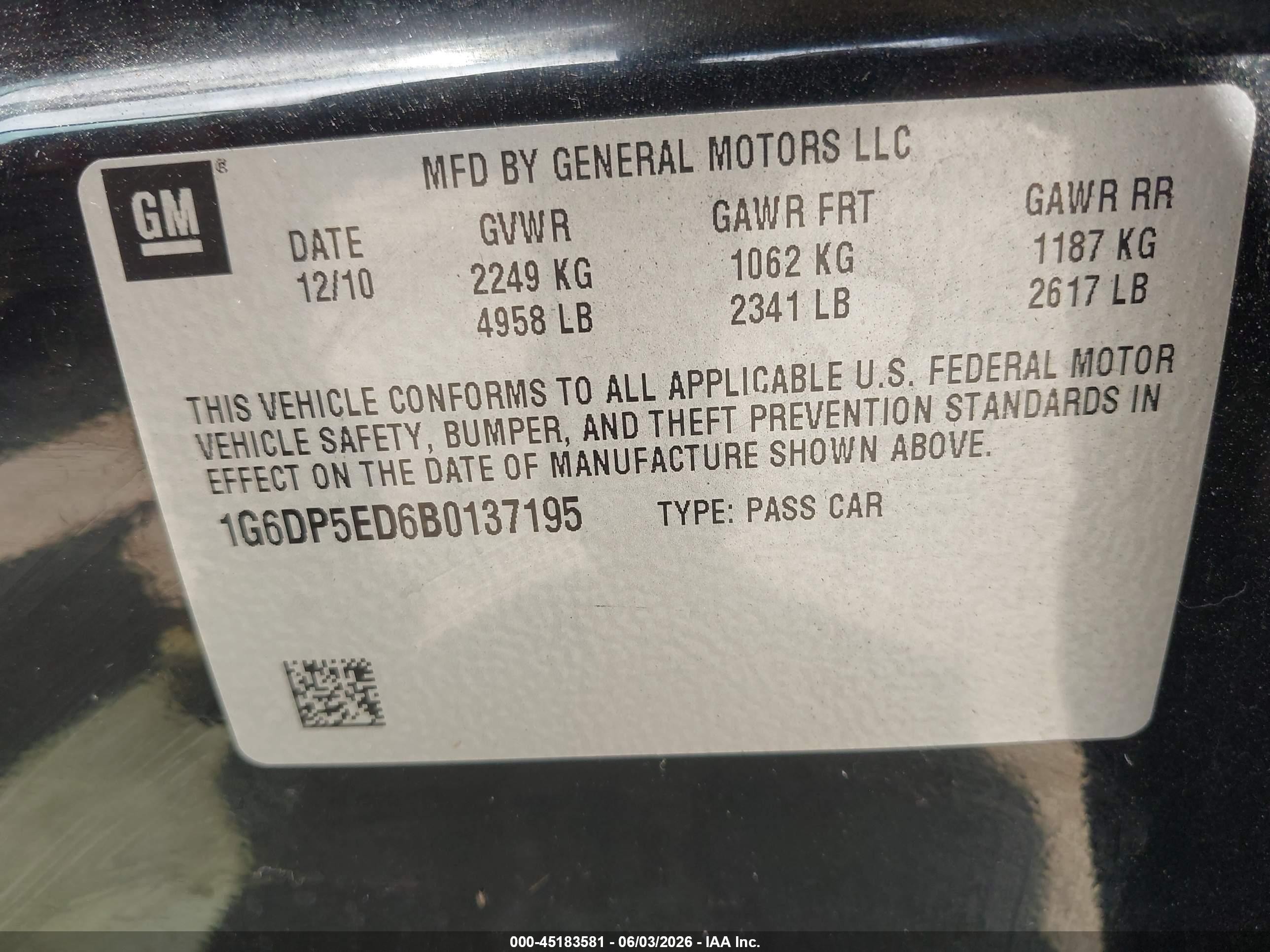 2011 Cadillac Cts Premium Black vin: 1G6DP5ED6B0137195