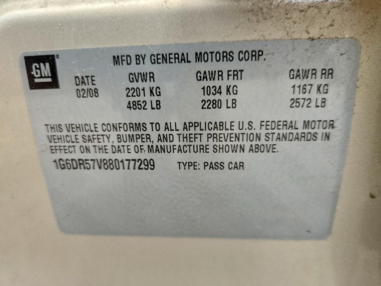 2008 Cadillac Cts Hi Feature V6 Tan vin: 1G6DR57V880177299