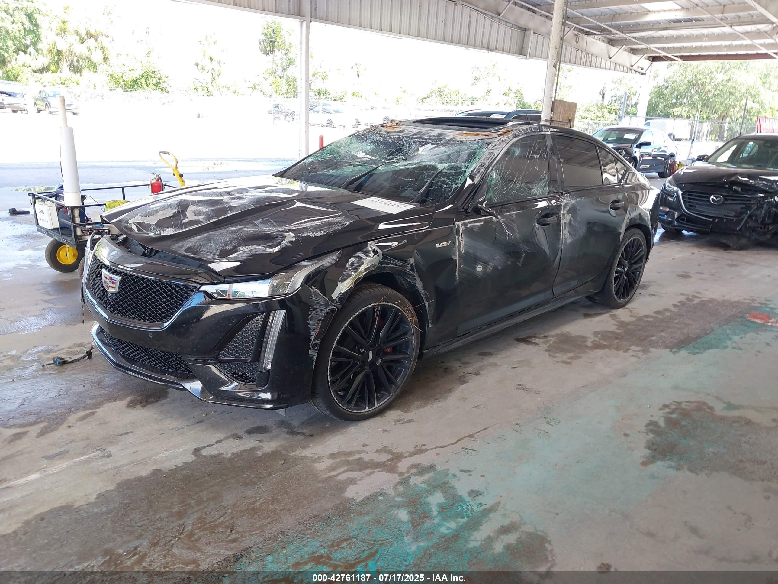2022 Cadillac Ct5-v V-series Черный vin: 1G6DR5RW2N0127029