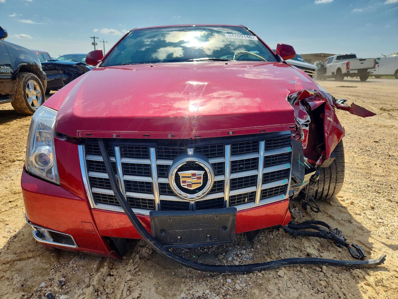 2012 Cadillac Cts Premium Collection Red vin: 1G6DS1E37C0155690