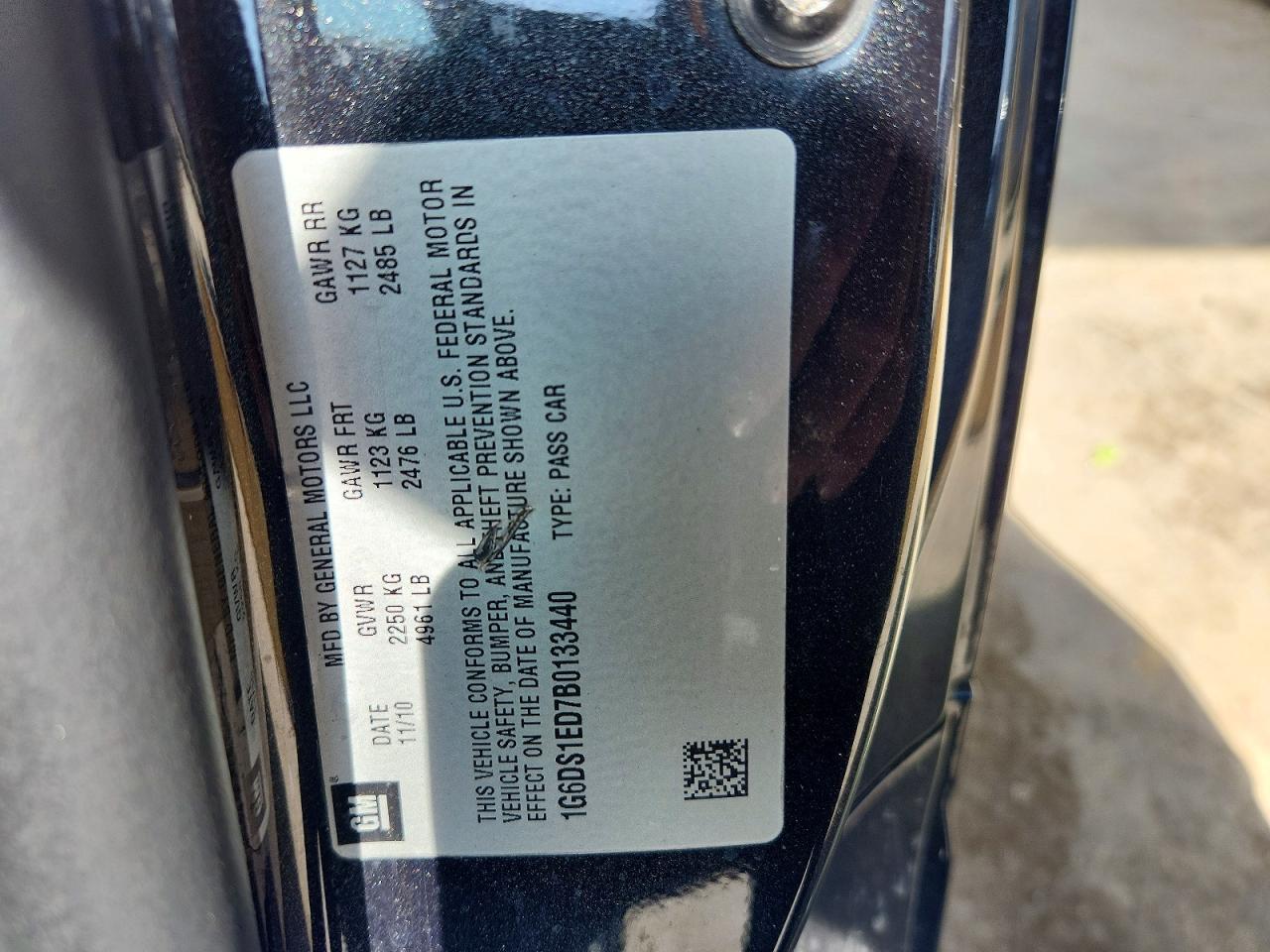 2011 Cadillac Cts Wagon Premium Aw Black vin: 1G6DS1ED7B0133440