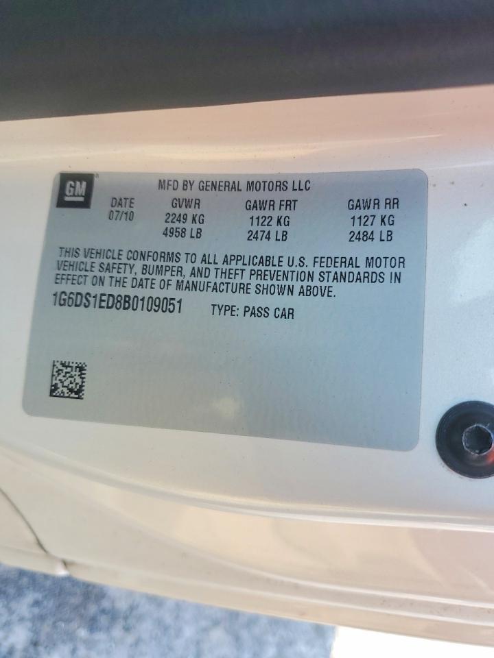 2011 Cadillac Cts Premium Collection White vin: 1G6DS1ED8B0109051