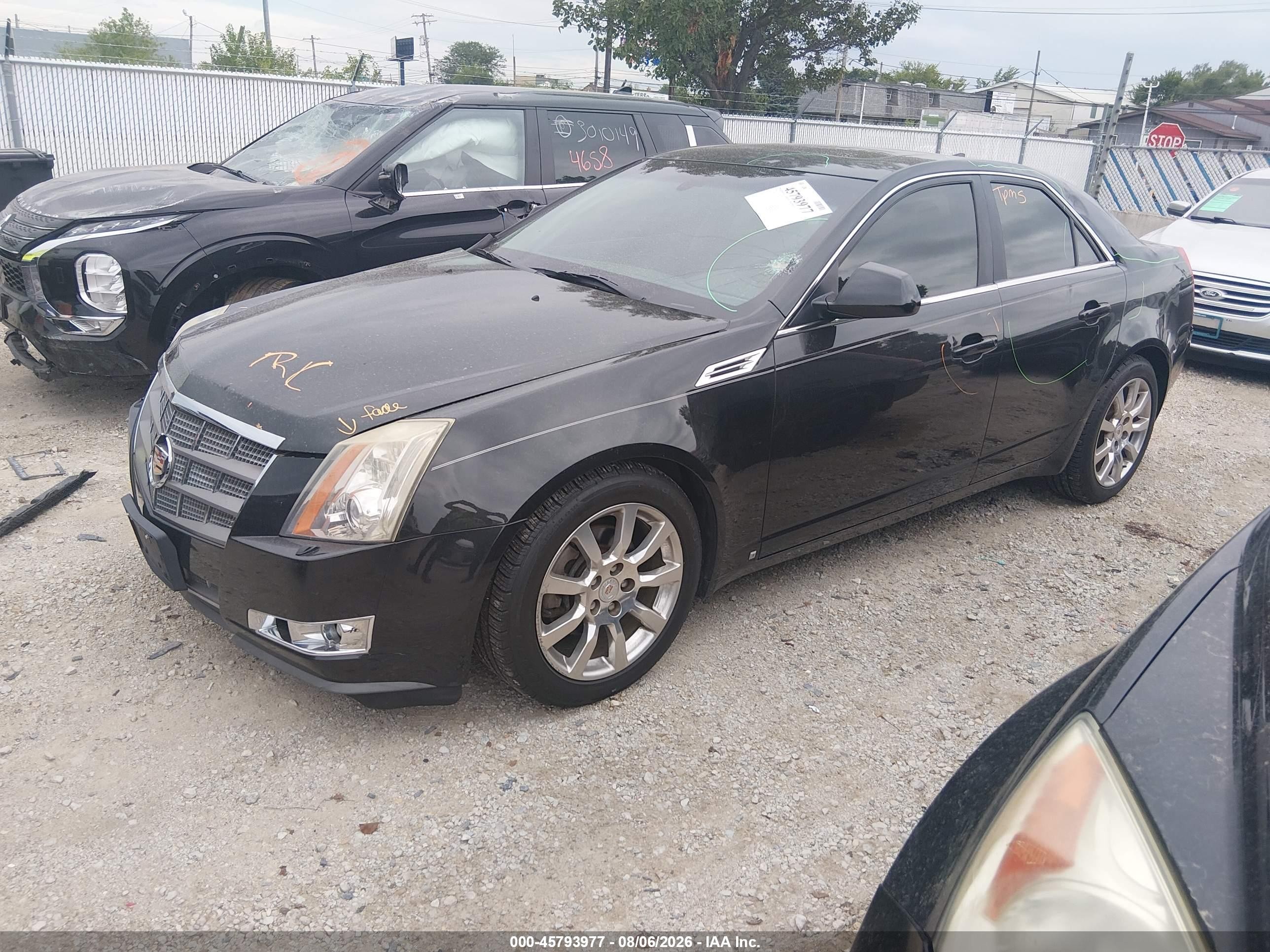 2009 Cadillac Cts Awd W/1sb Black vin: 1G6DS57V190164948