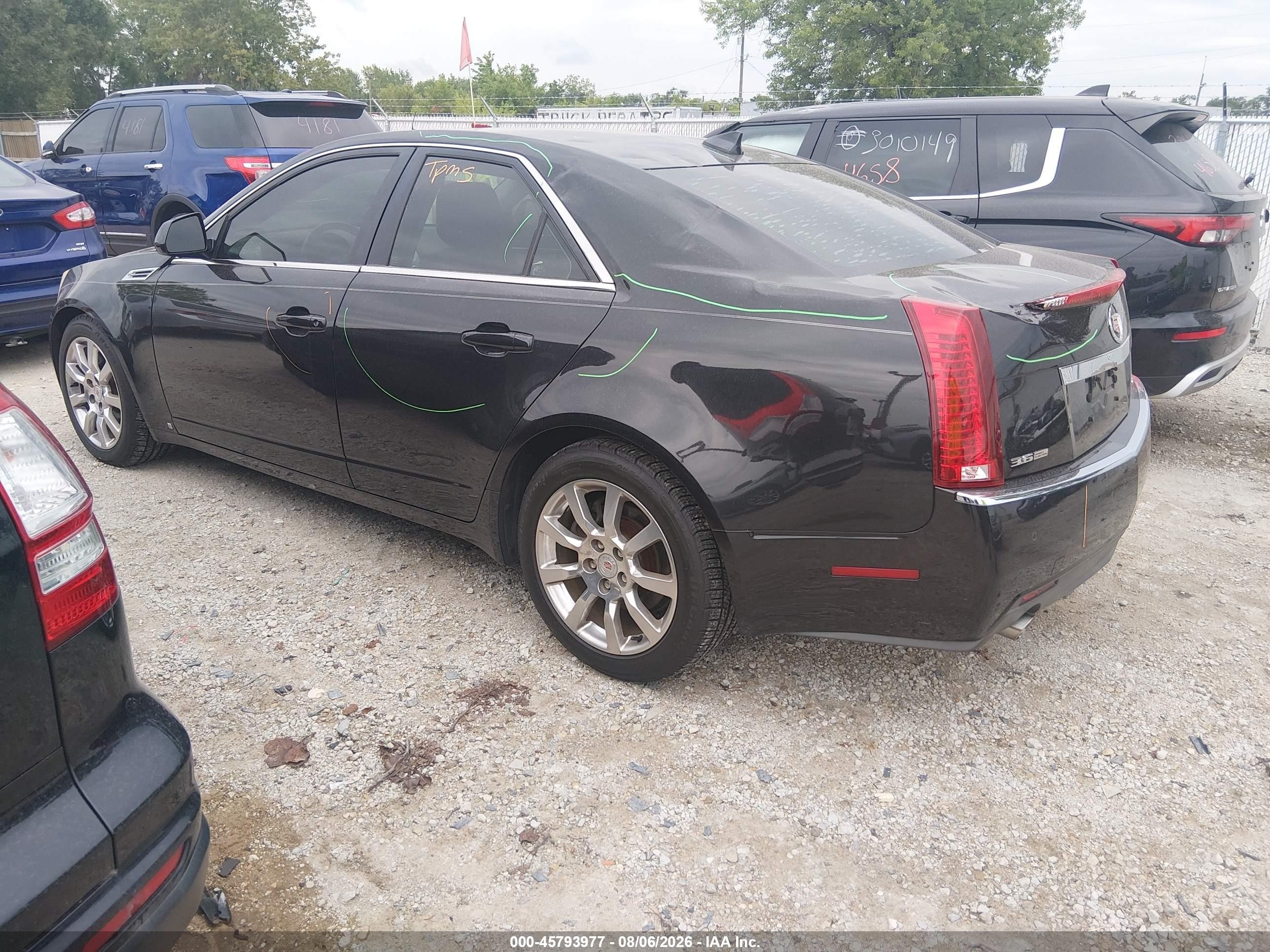 2009 Cadillac Cts Awd W/1sb Black vin: 1G6DS57V190164948