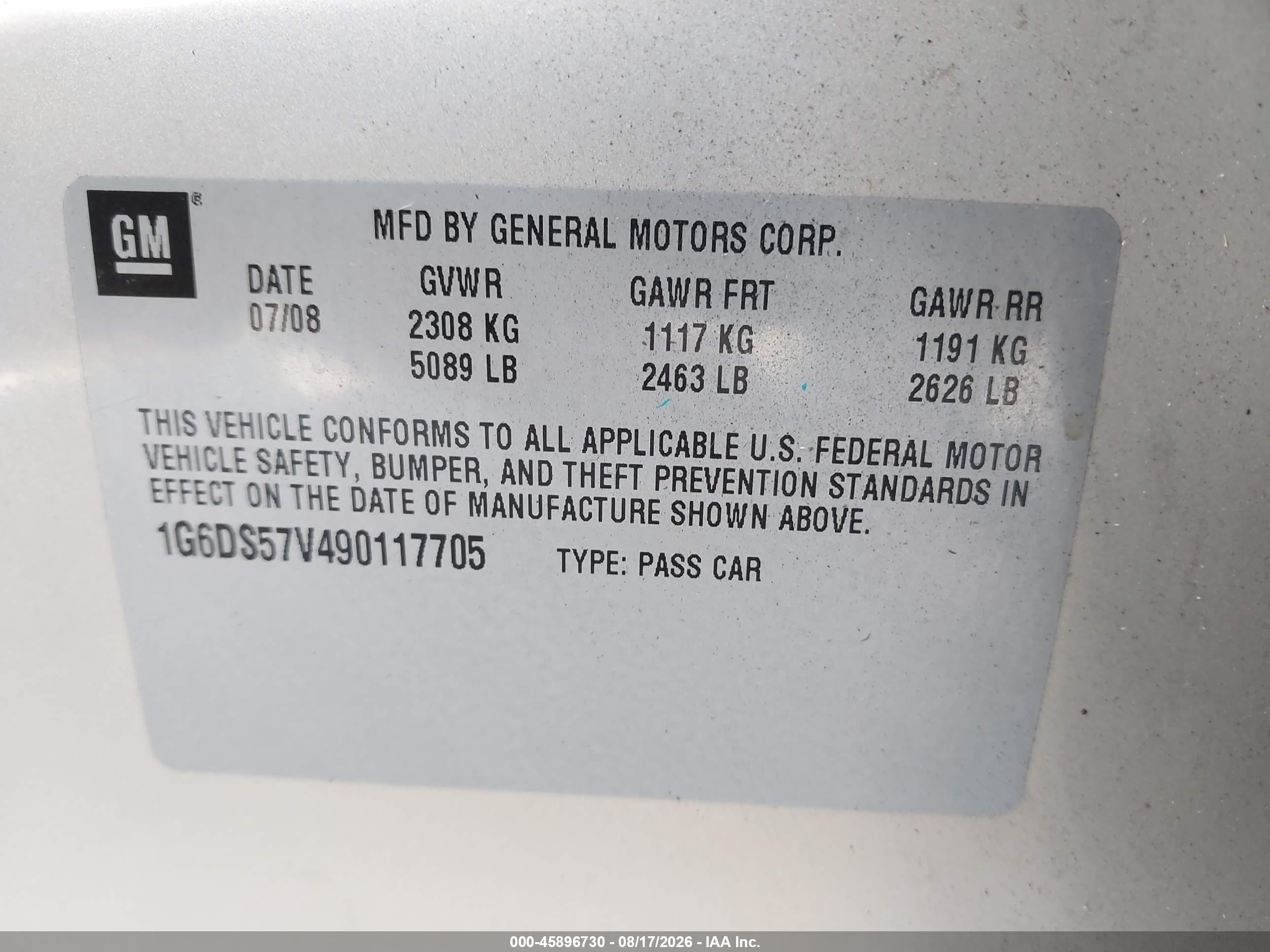 2009 Cadillac Cts Awd W/1sb Gold vin: 1G6DS57V490117705