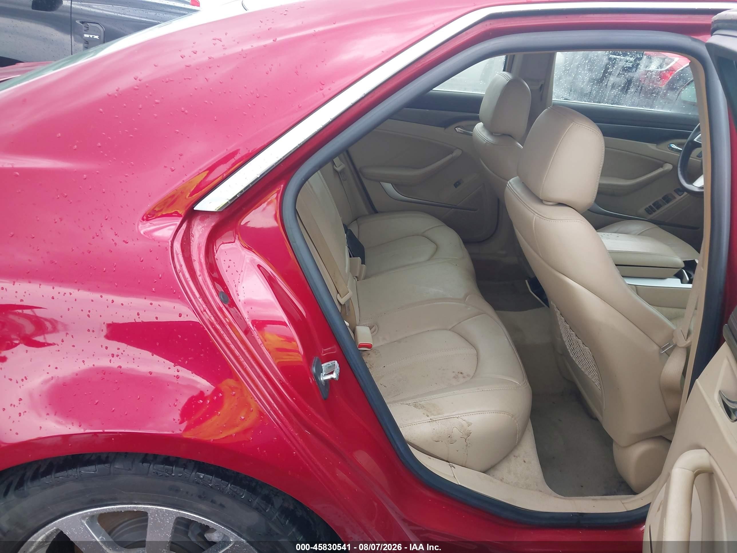 2008 Cadillac Cts Awd W/1sb Burgundy vin: 1G6DS57V780185222