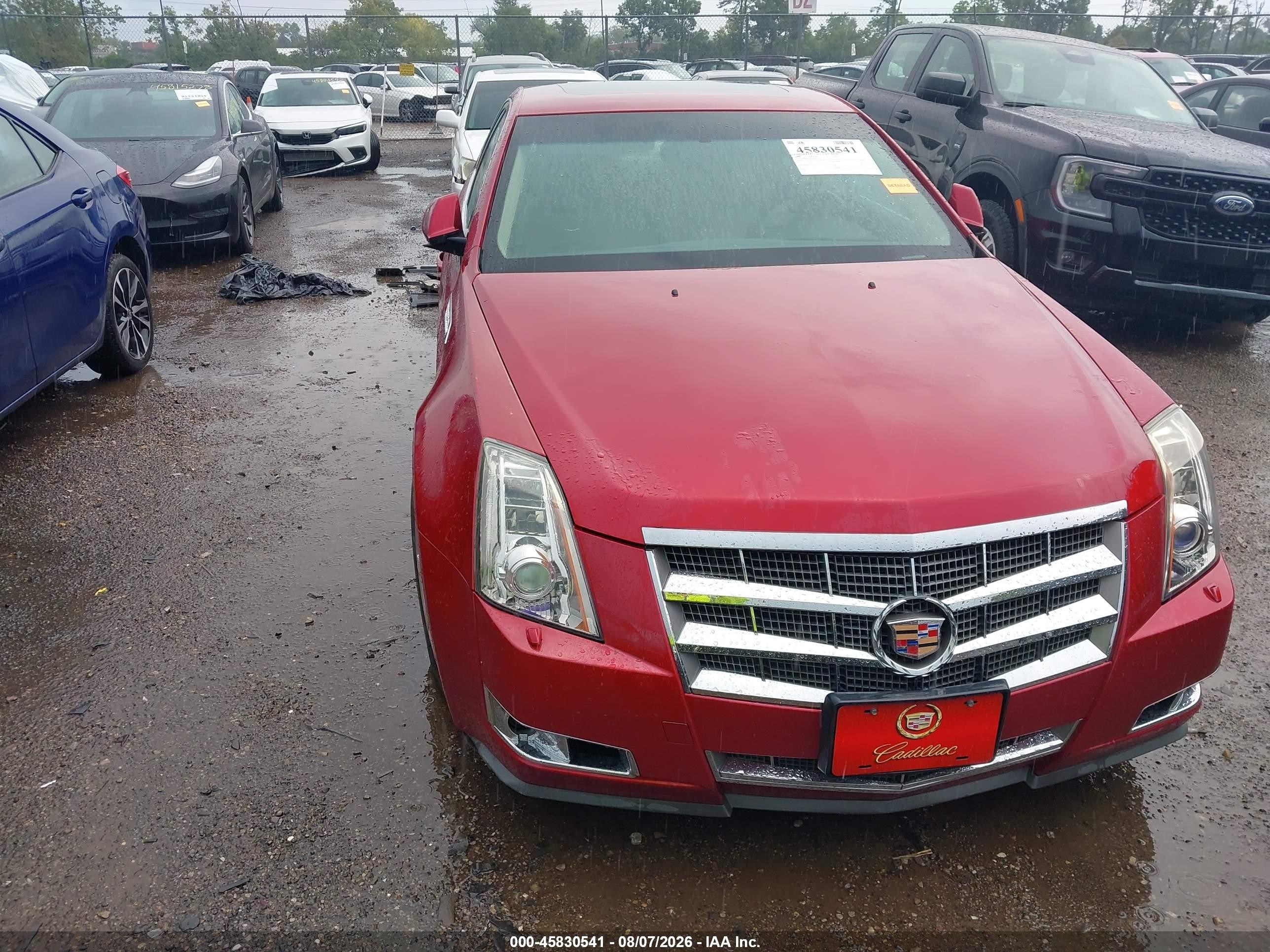 2008 Cadillac Cts Awd W/1sb Burgundy vin: 1G6DS57V780185222