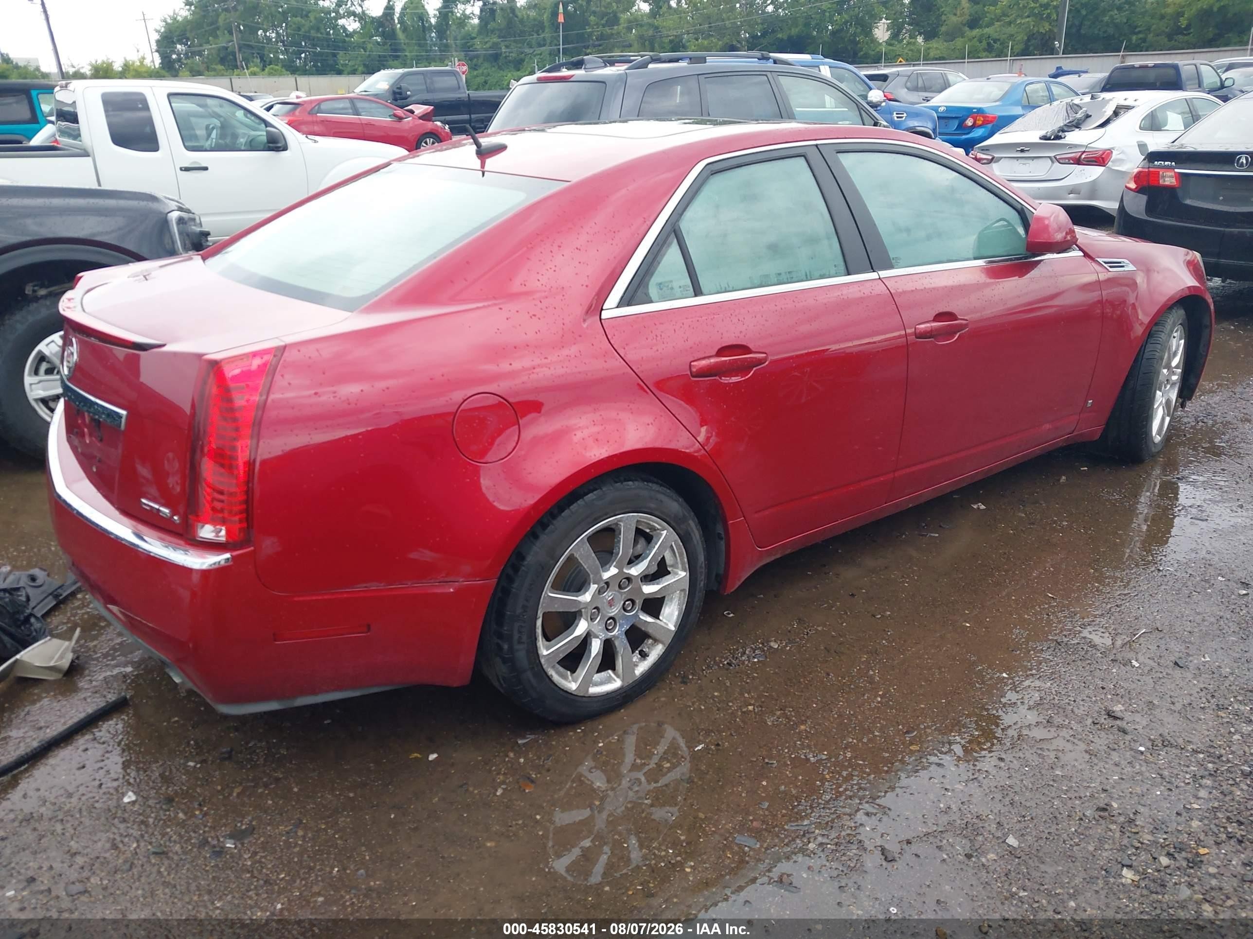 2008 Cadillac Cts Awd W/1sb Burgundy vin: 1G6DS57V780185222
