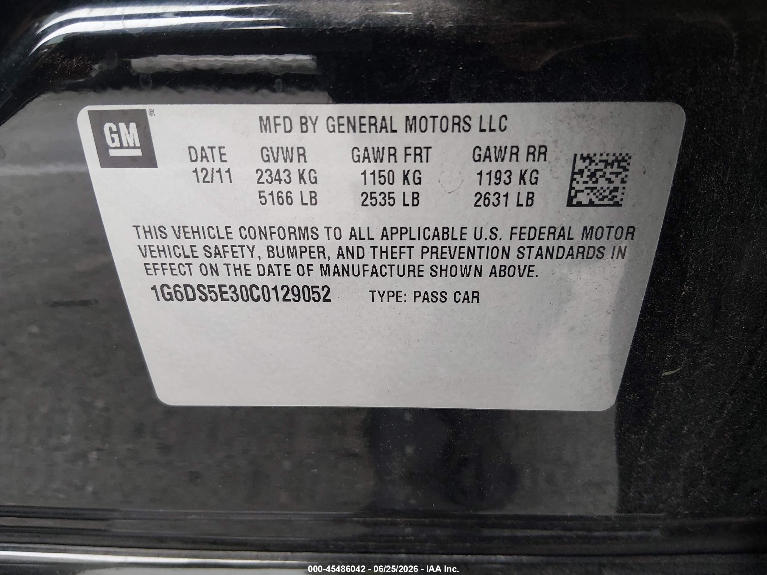 2012 Cadillac Cts Premium Black vin: 1G6DS5E30C0129052