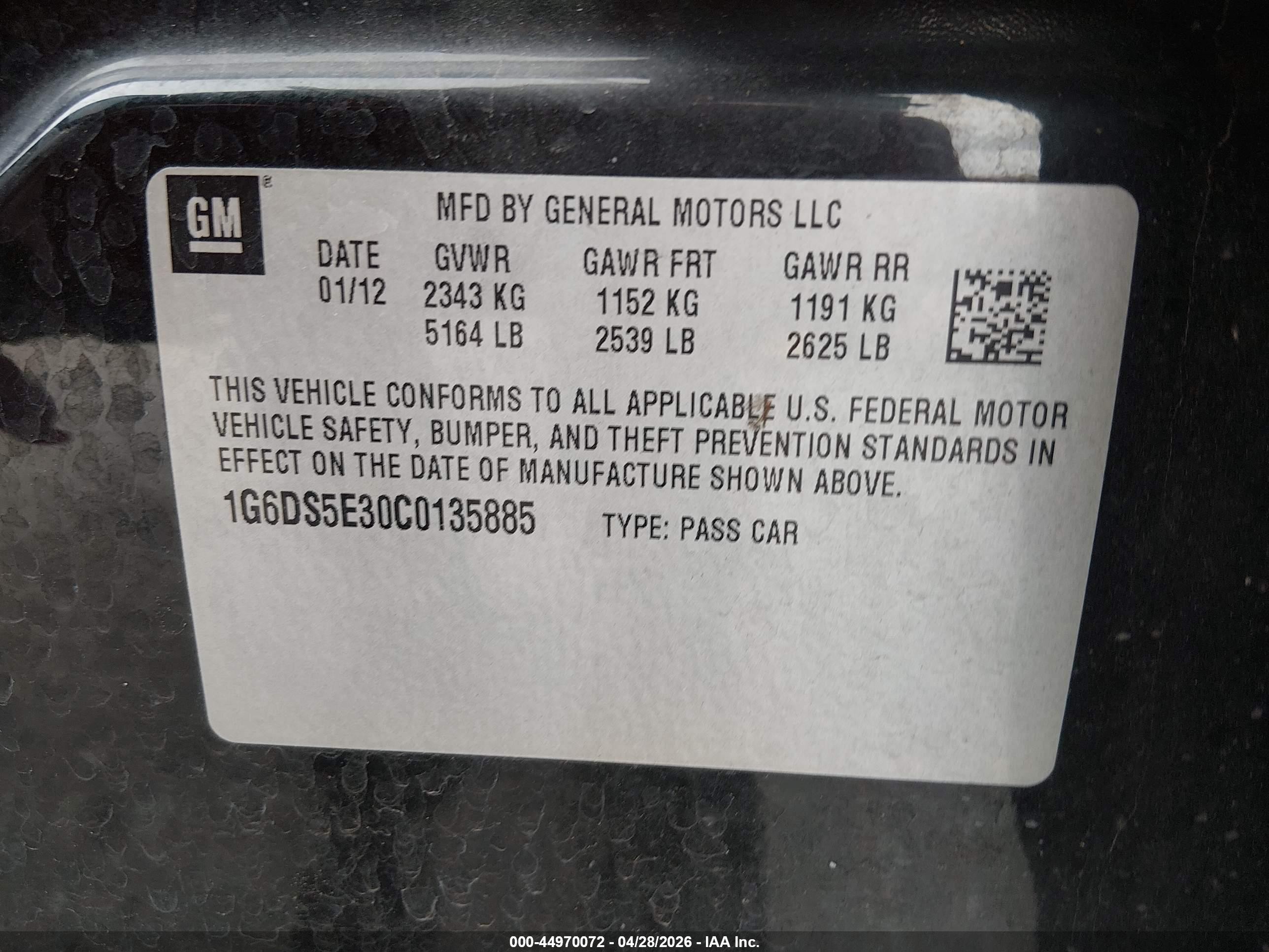 2012 Cadillac Cts Premium Black vin: 1G6DS5E30C0135885